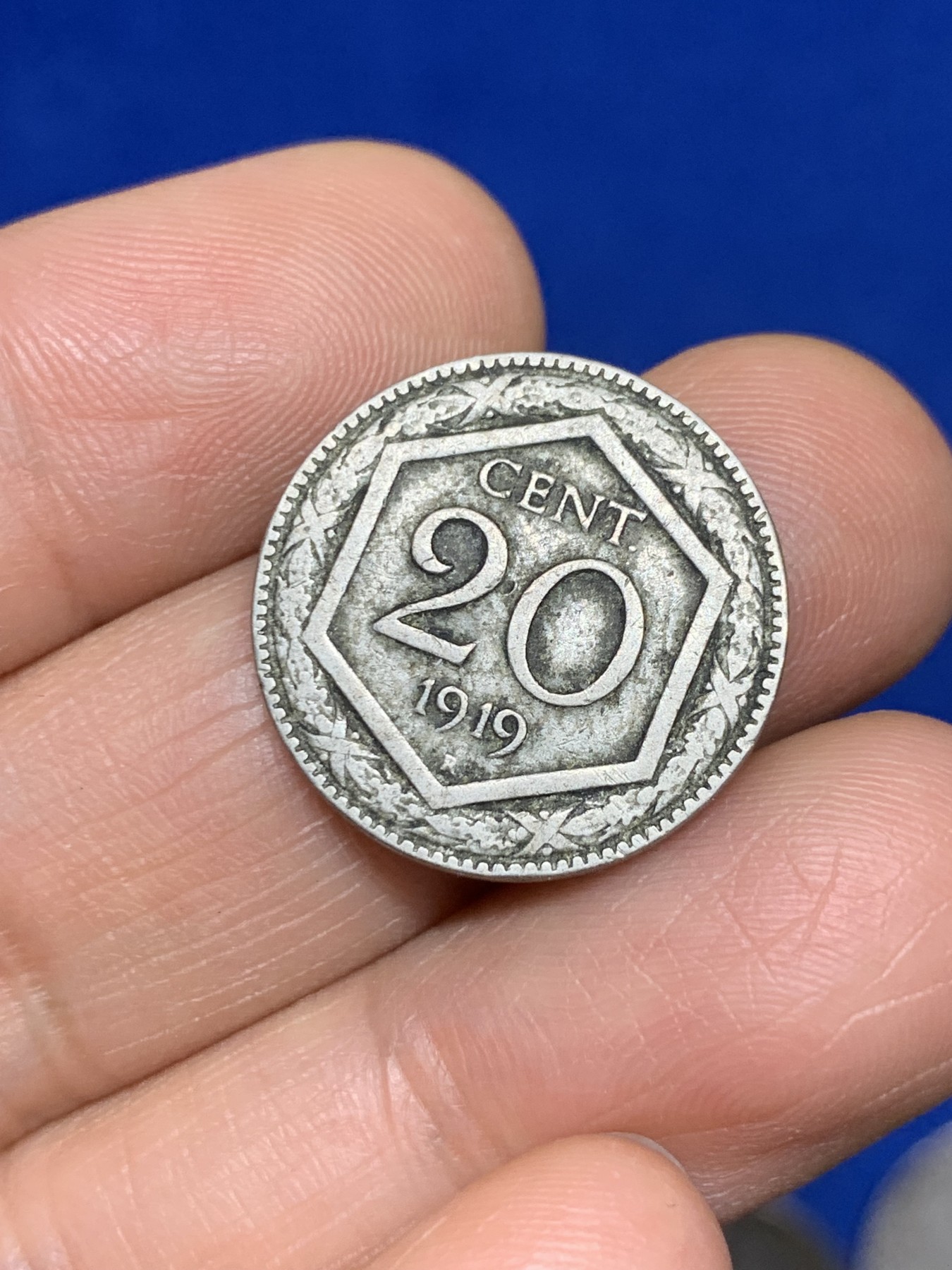 《竞宝斋》第235场-周日，周一，周二，周三 疯狂4连拍 (全场包邮) 1919年意大利王国20分铜镍币