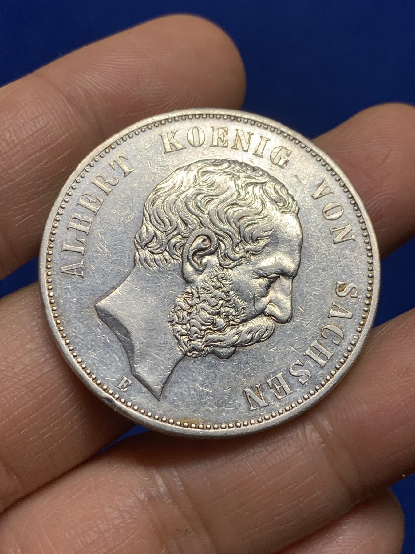 《竞宝斋》第235场-周日，周一，周二，周三 疯狂4连拍 (全场包邮) 1900年德国萨克森阿尔伯特5马克银币