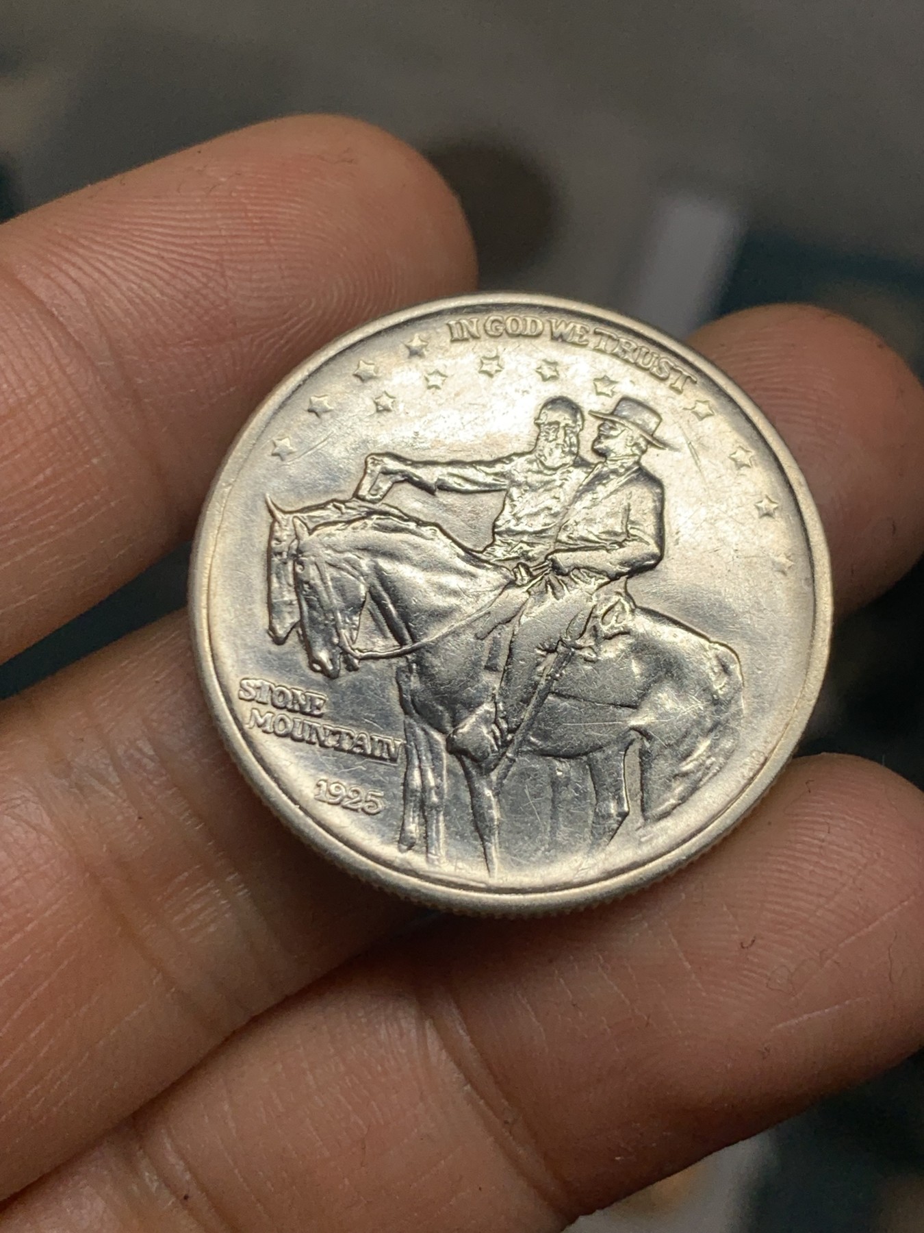 《竞宝斋》第235场-周日，周一，周二，周三 疯狂4连拍 (全场包邮) 1925石山半美元纪念币（少见）