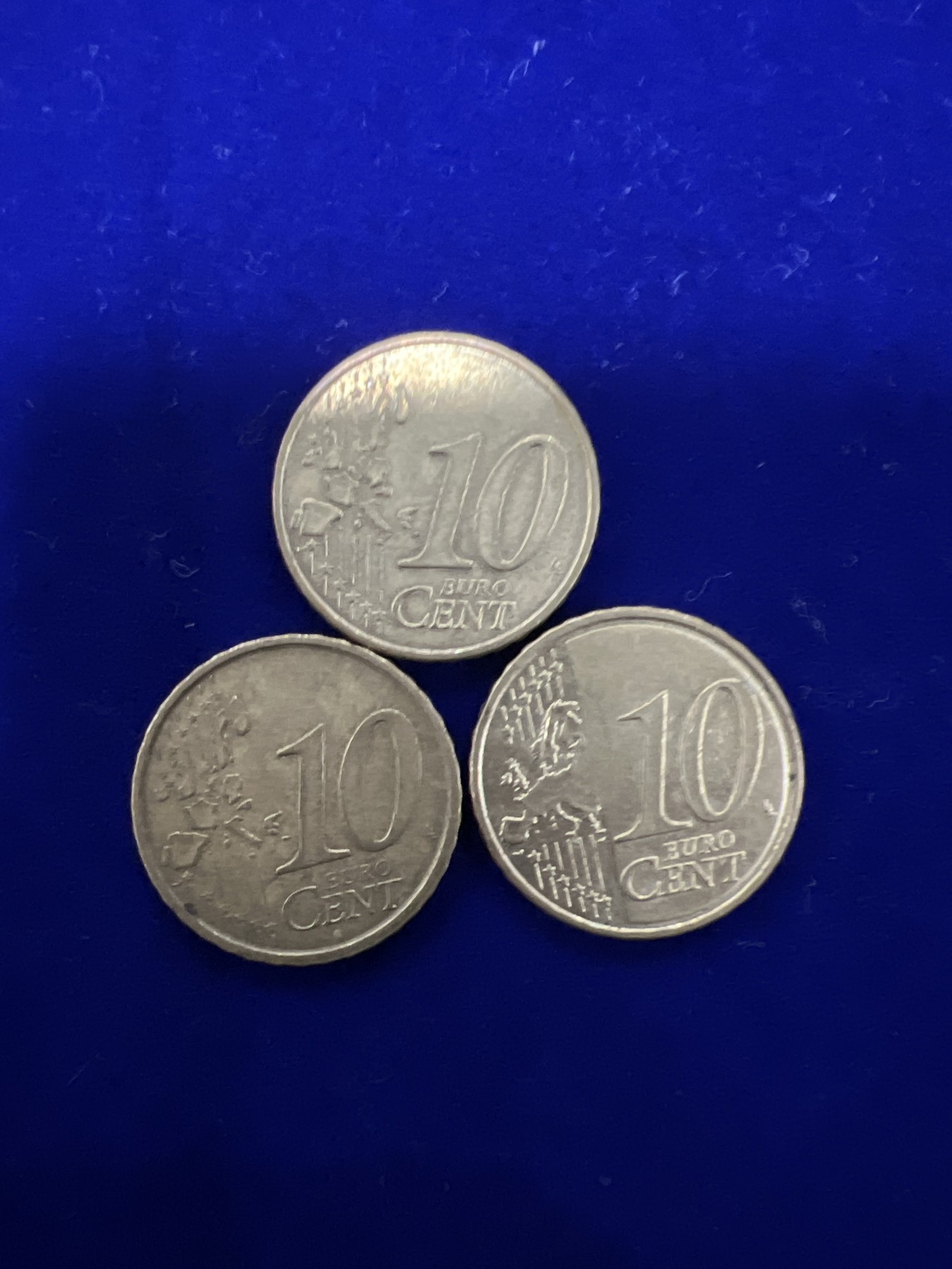 飞翔风筝第十场世界钱币 欧元3枚硬币