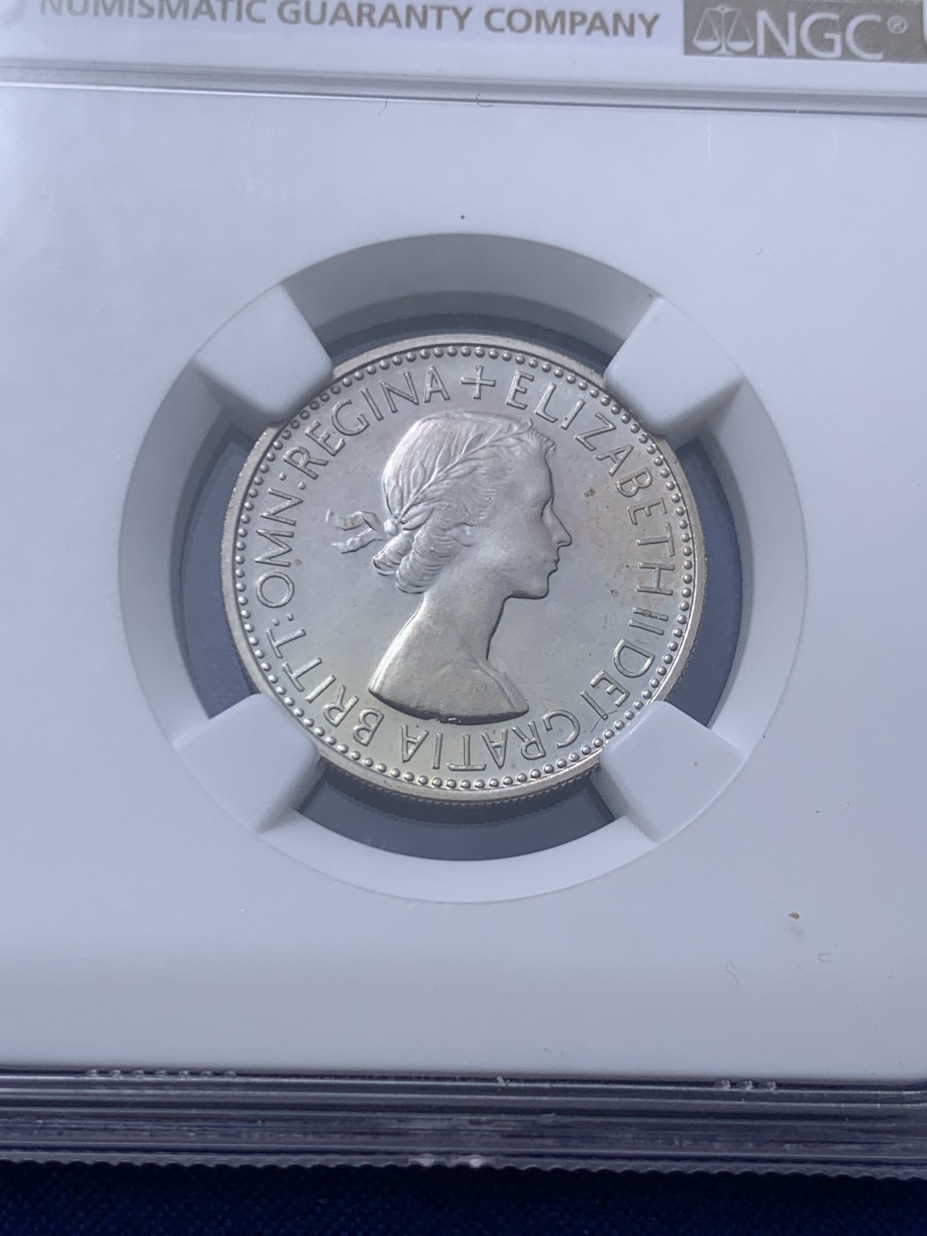 《竞宝斋》第235场-周日，周一，周二，周三 疯狂4连拍 (全场包邮) NGC PF65CAMEO 英国女王登基英格兰1953年1先令精制镍币