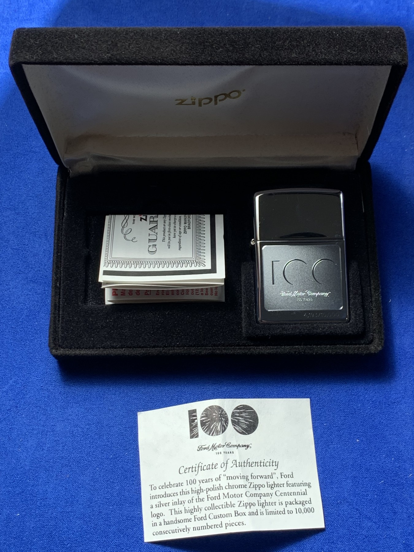 《竞宝斋》第235场-周日，周一，周二，周三 疯狂4连拍 (全场包邮) 福特100周年纪念 Zippo定制版火机，盒证齐全