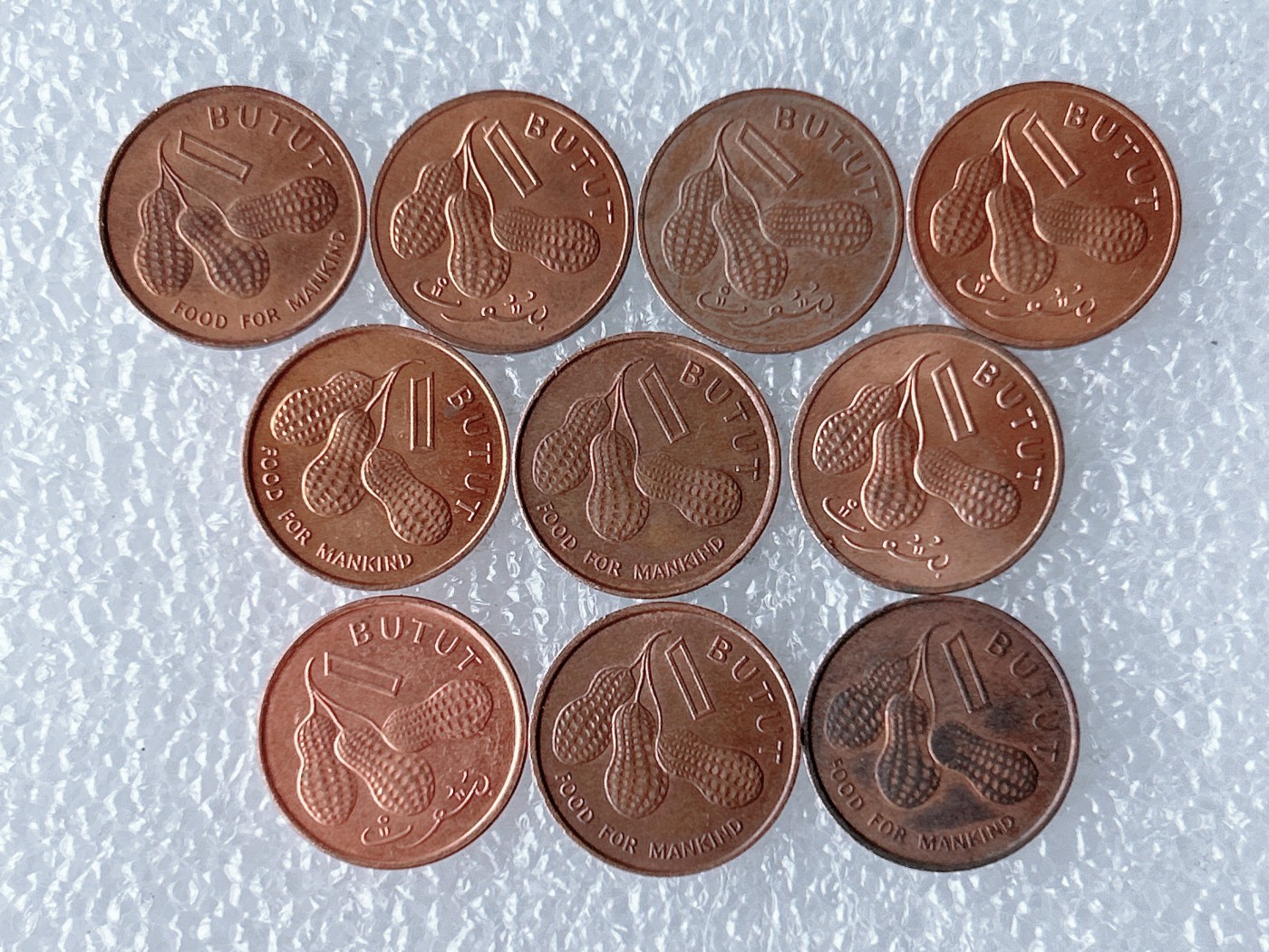 第一海外回流一元起拍收藏 散币场 第59期 冈比亚1布图 10枚