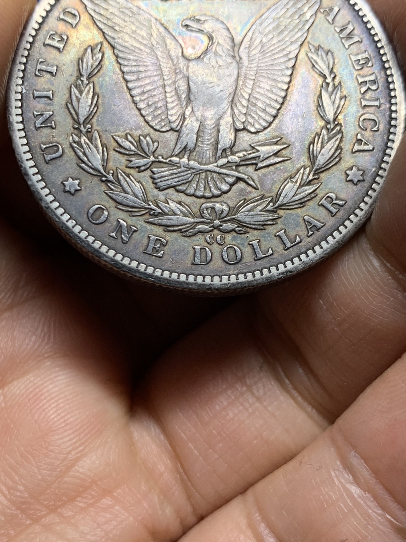 《竞宝斋》第235场-周日，周一，周二，周三 疯狂4连拍 (全场包邮) 美国1893摩根cc版银币 原味深彩包浆 少见版别