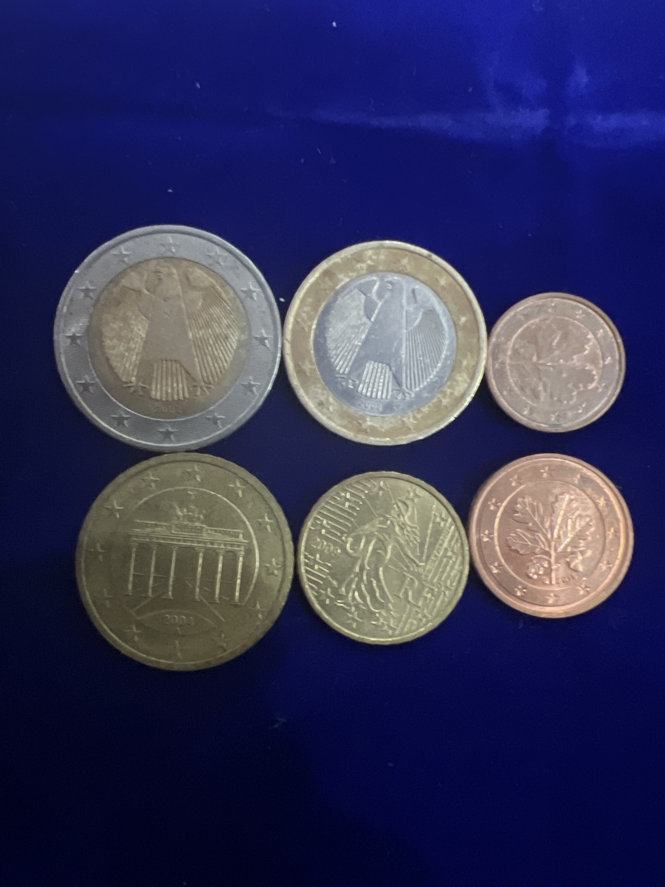 飞翔风筝第十场世界钱币 欧元6枚