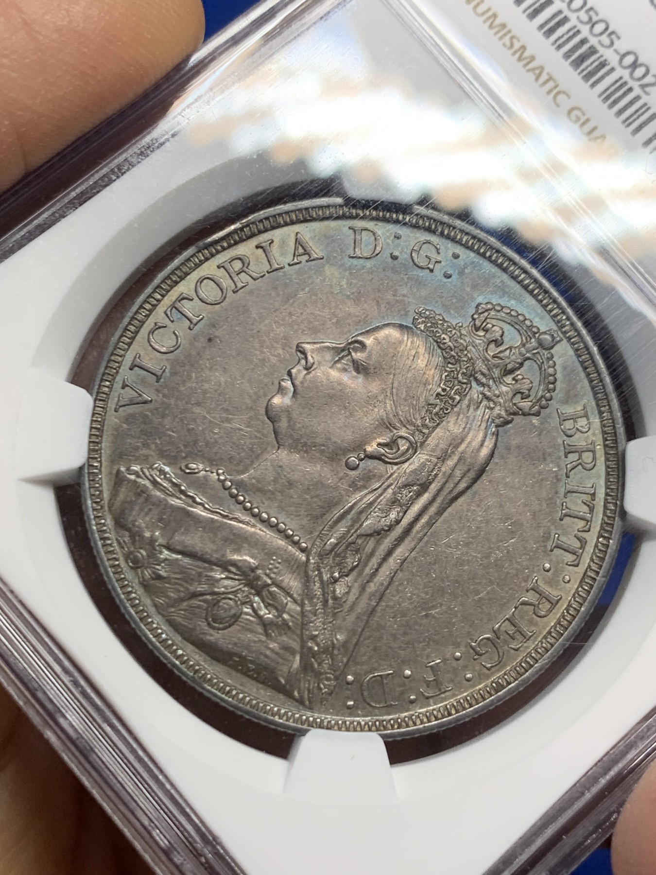 《竞宝斋》第235场-周日，周一，周二，周三 疯狂4连拍 (全场包邮) NGC-AU58   英国 1887年 1克朗 维多利亚马剑 银币