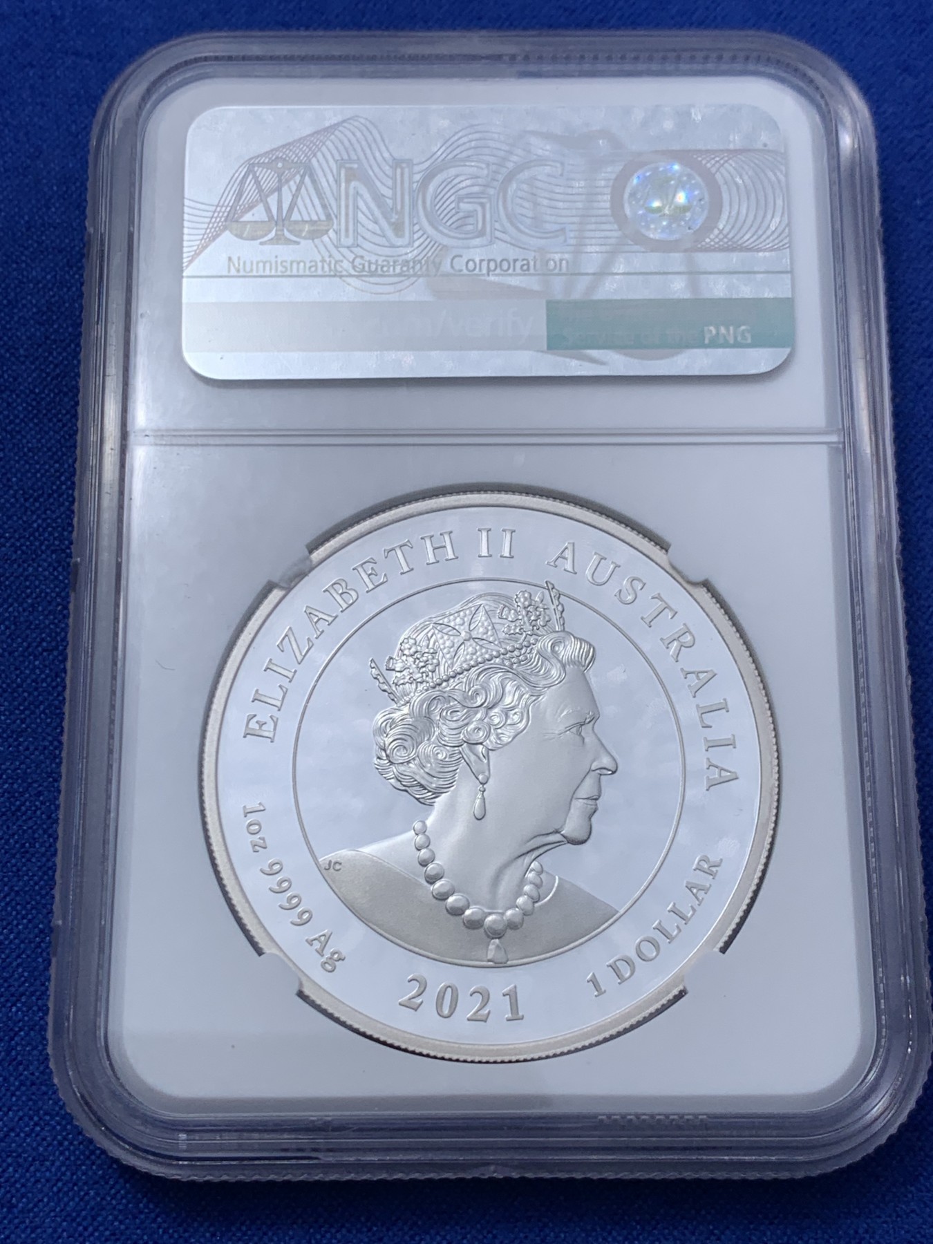 《竞宝斋》第235场-周日，周一，周二，周三 疯狂4连拍 (全场包邮) NGC-PF70UC 澳大利亚 2021年 1澳元 一生相守One Love 银币 带证书