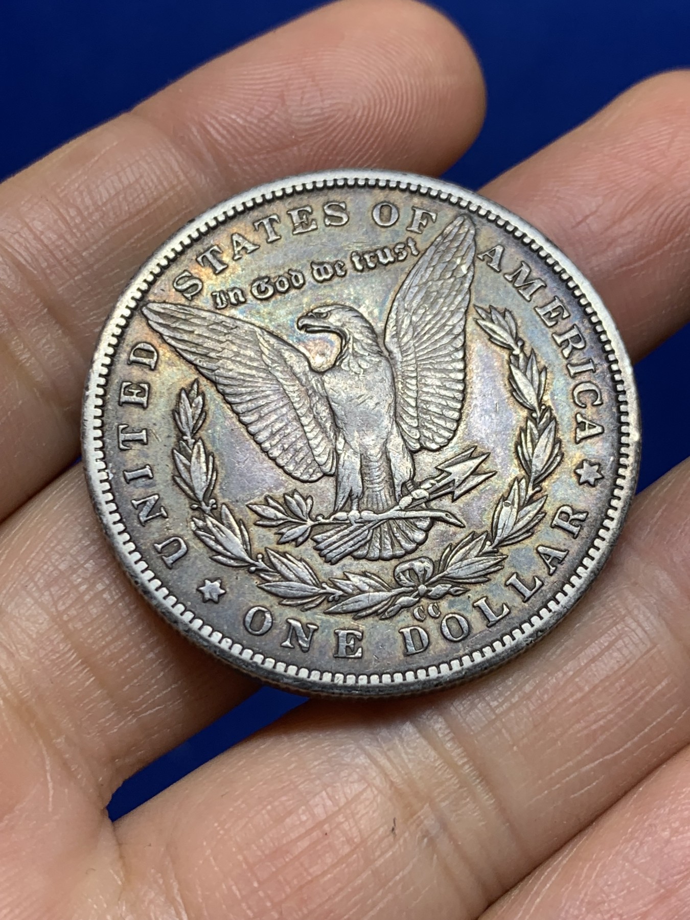 《竞宝斋》第235场-周日，周一，周二，周三 疯狂4连拍 (全场包邮) 美国1893摩根cc版银币 原味深彩包浆 少见版别