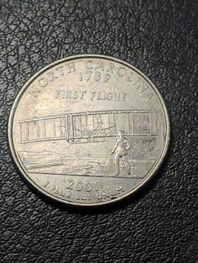 世界各国普币捡漏专场 - 2001年美国北卡罗来纳洲1/4元纪念币