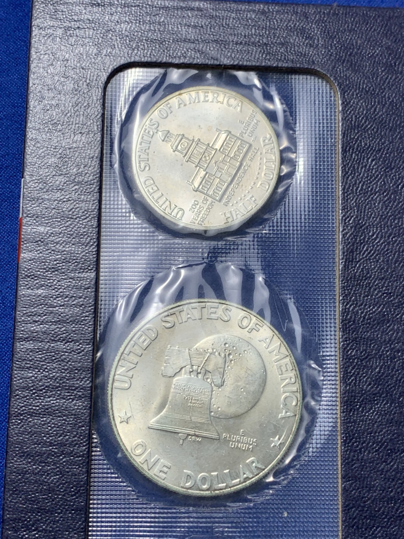 《竞宝斋》第235场-周日，周一，周二，周三 疯狂4连拍 (全场包邮) 美国1976年独立200周年纪念银币三枚套