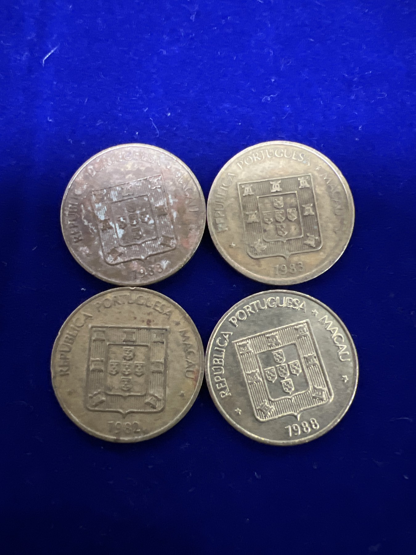 飞翔风筝第十场世界钱币 澳门福字币4枚