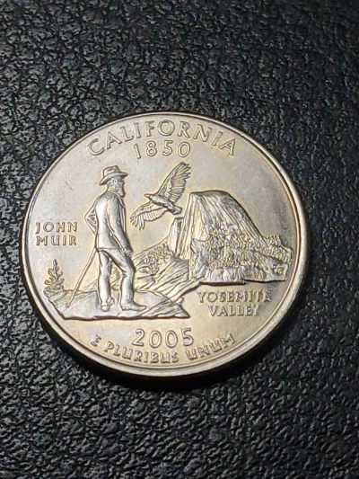 世界各国普币捡漏专场 - 2005年美国加利福尼亚洲1/4元纪念币