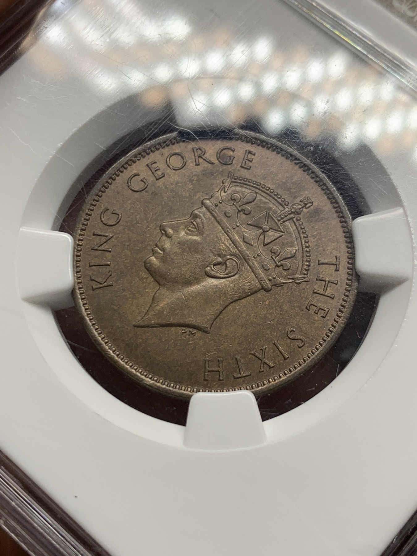 《竞宝斋》第235场-周日，周一，周二，周三 疯狂4连拍 (全场包邮) NGC  MS65BN 1950年英属洪都拉斯1分铜币    冠军分