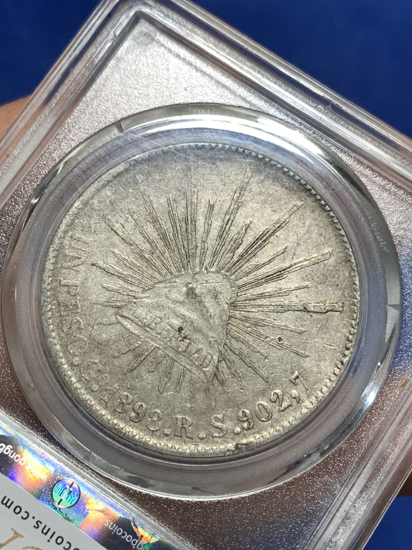 《竞宝斋》第235场-周日，周一，周二，周三 疯狂4连拍 (全场包邮) 公博-AU50 1898-GO RS墨西哥造鹰洋 1PESO