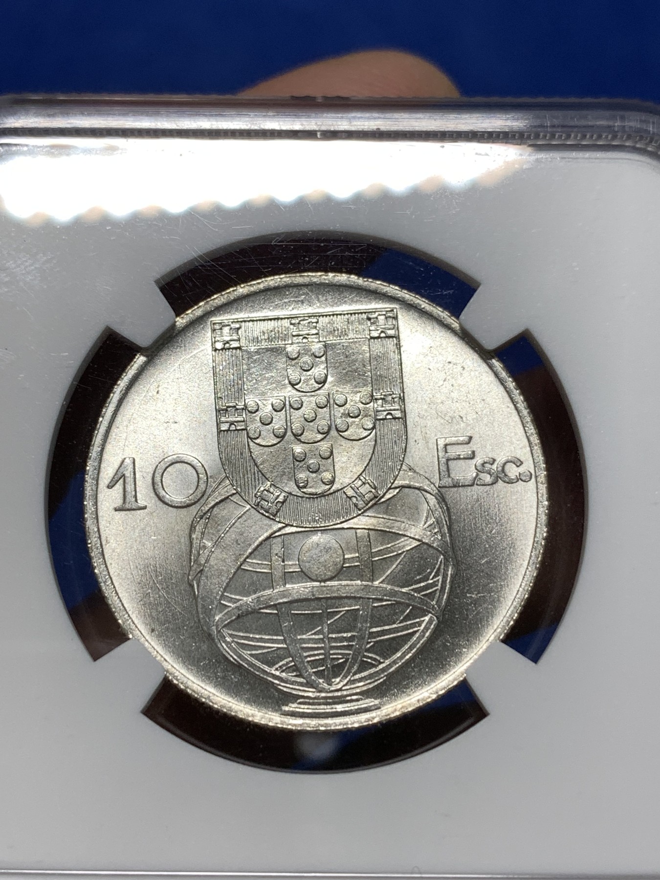 《竞宝斋》第235场-周日，周一，周二，周三 疯狂4连拍 (全场包邮) NGC-MS65 葡萄牙1955年大帆船10埃斯库多 一帆风顺 性价比高 人手一个