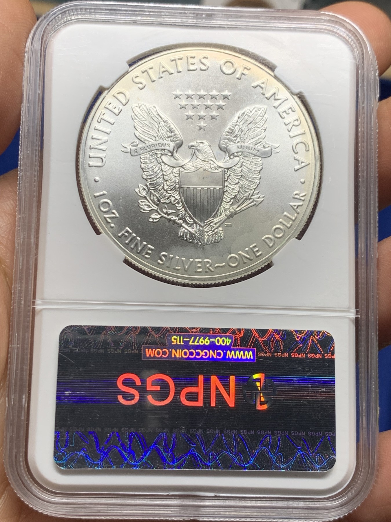 《竞宝斋》第235场-周日，周一，周二，周三 疯狂4连拍 (全场包邮) NPGS-CPS 美国2016年行走女神1美元纪念银币