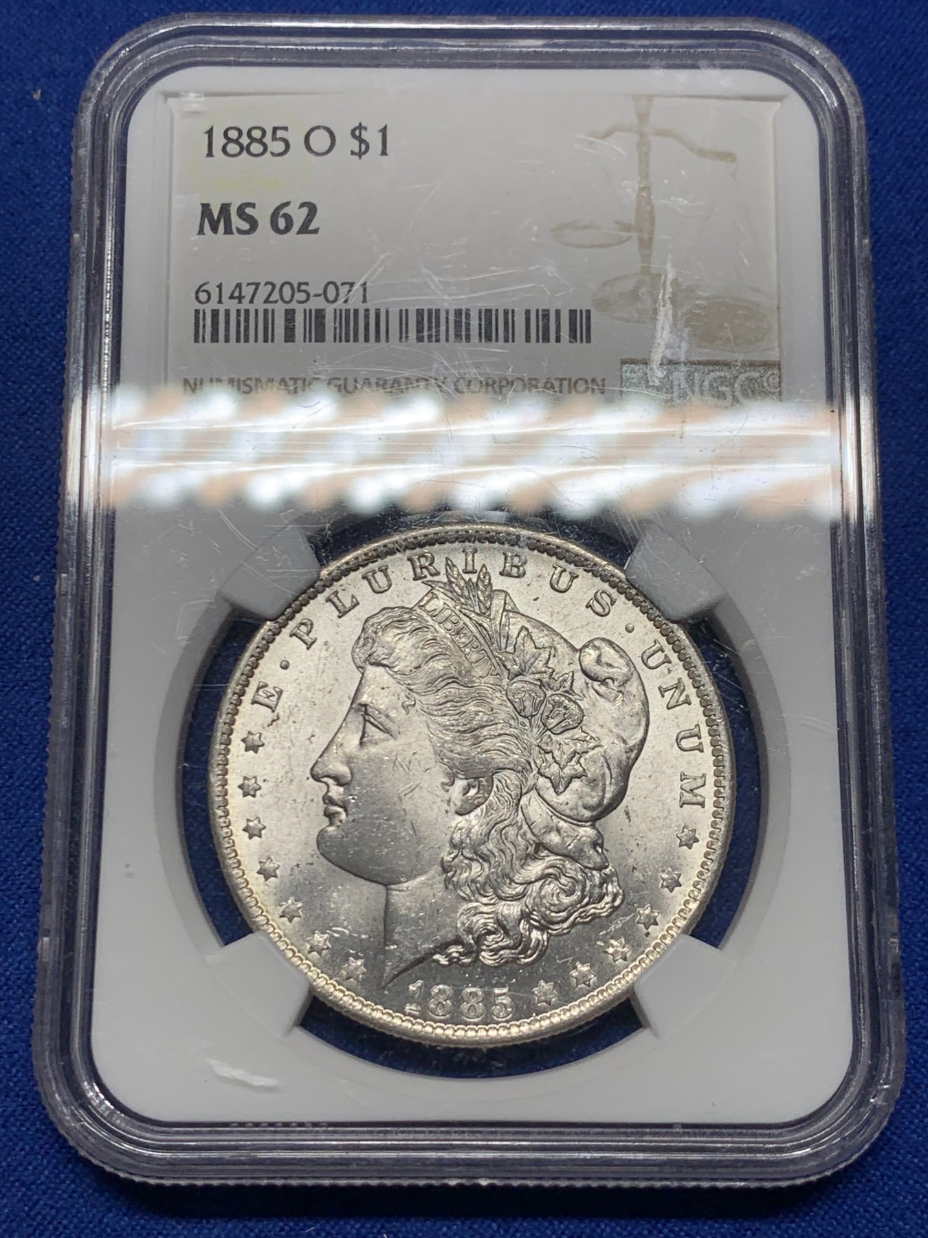 《竞宝斋》第235场-周日，周一，周二，周三 疯狂4连拍 (全场包邮) NGC-MS62 美国1885年O版摩根银元