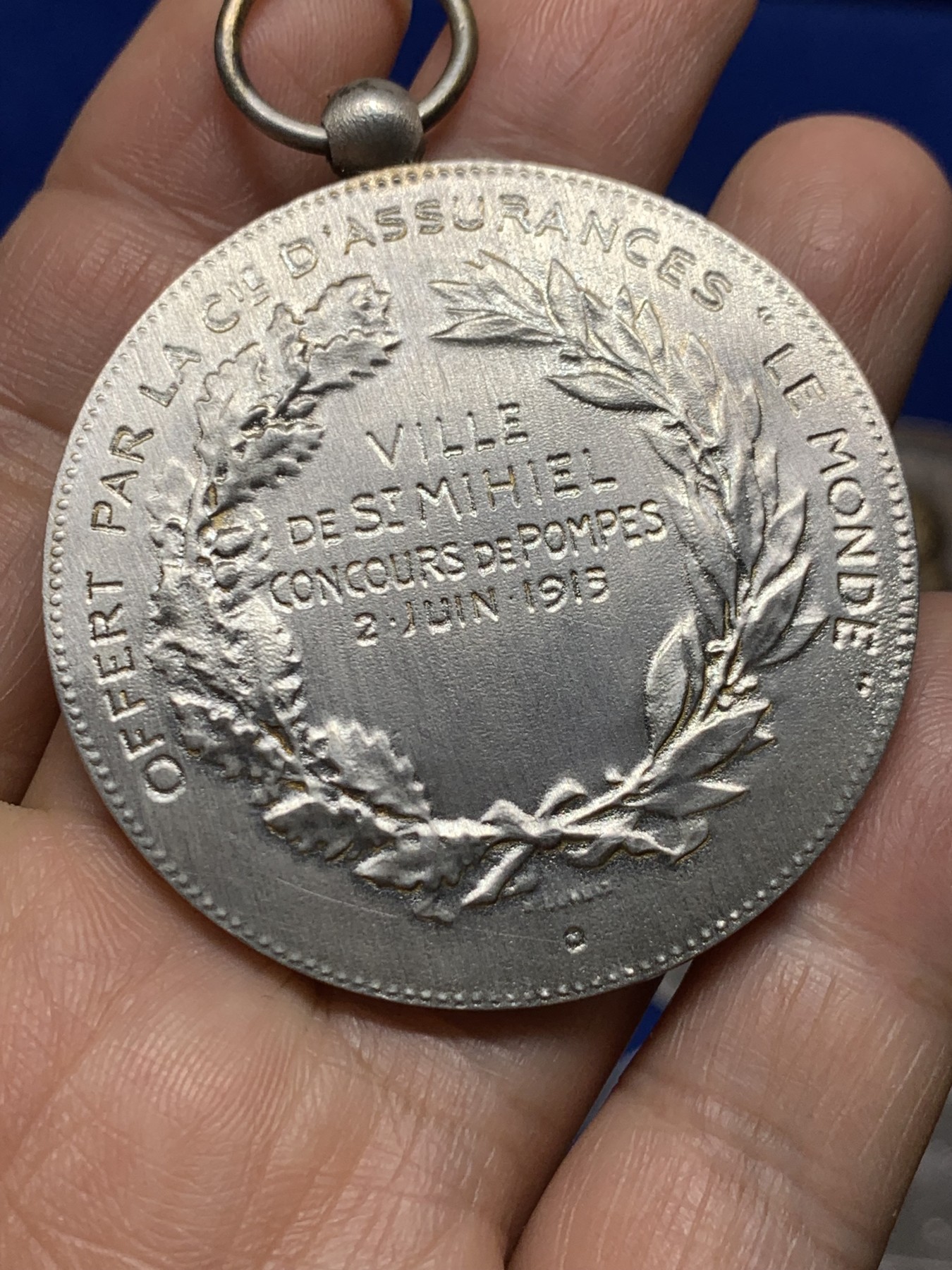 《竞宝斋》第235场-周日，周一，周二，周三 疯狂4连拍 (全场包邮) A.Dubois~法国圣米歇尔消防队银奖章，直径：50mm，61.8g