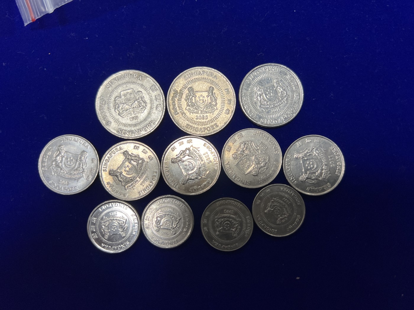 飞翔风筝第十场世界钱币 新加坡12枚硬币