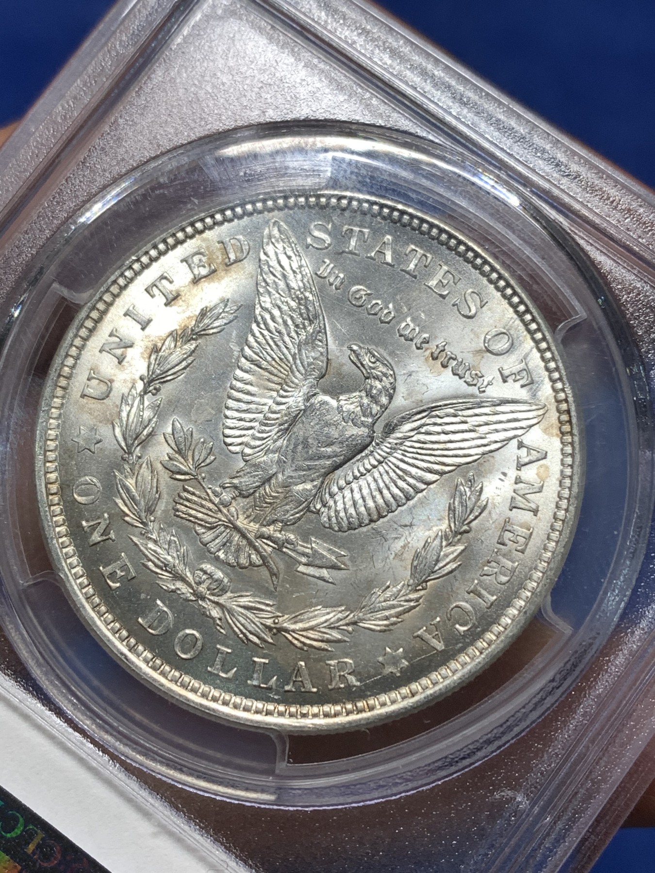 《竞宝斋》第235场-周日，周一，周二，周三 疯狂4连拍 (全场包邮) PCGS-MS63 1921美国摩根银币 1美元