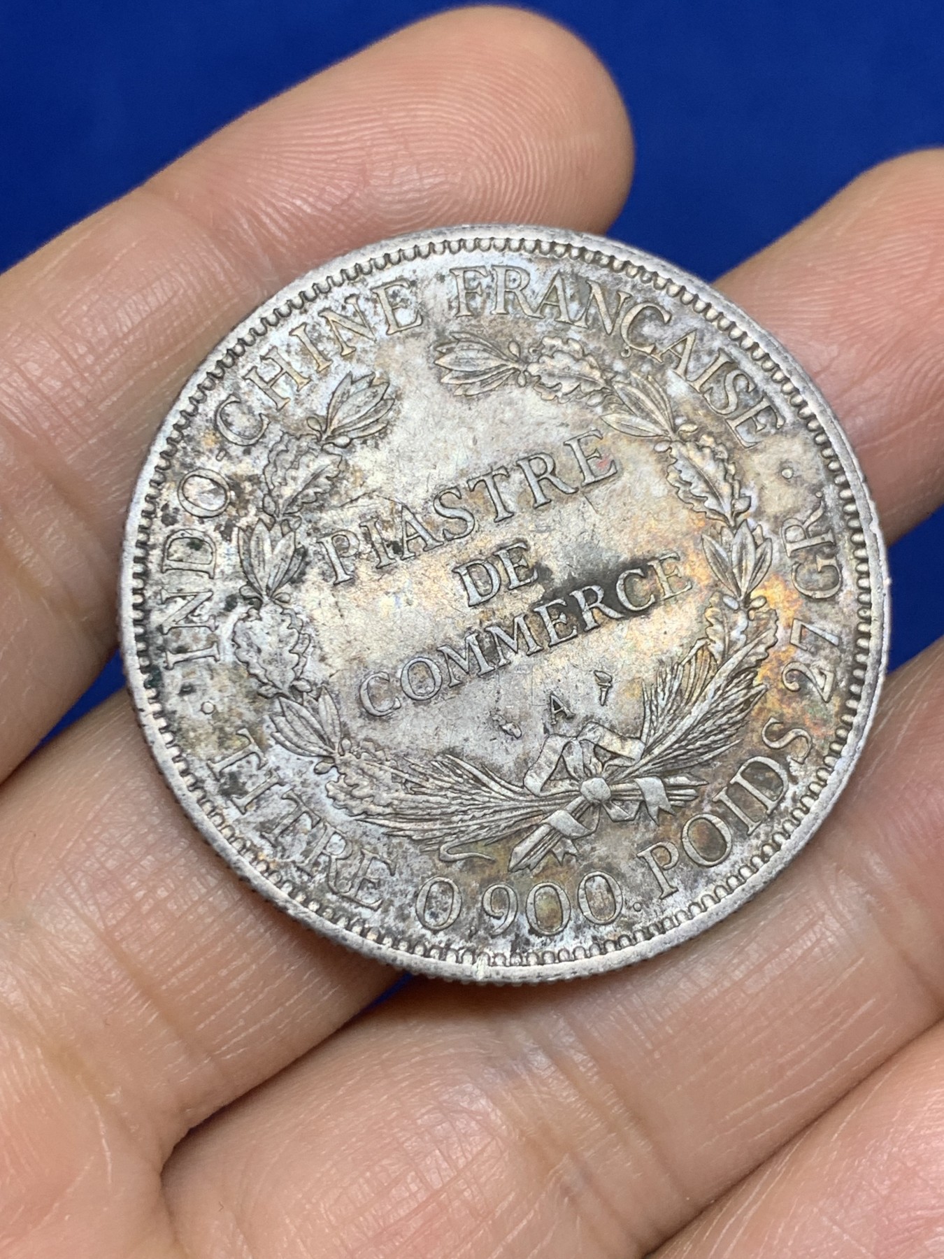 《竞宝斋》第235场-周日，周一，周二，周三 疯狂4连拍 (全场包邮) 法属印支1902年坐洋一元大银币 双面深包浆 带底光 挺好看