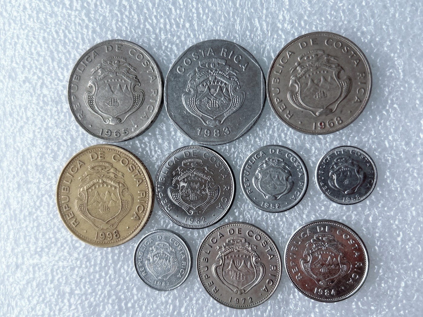 第一海外回流一元起拍收藏 散币场 第59期 哥斯达黎加硬币 10枚
