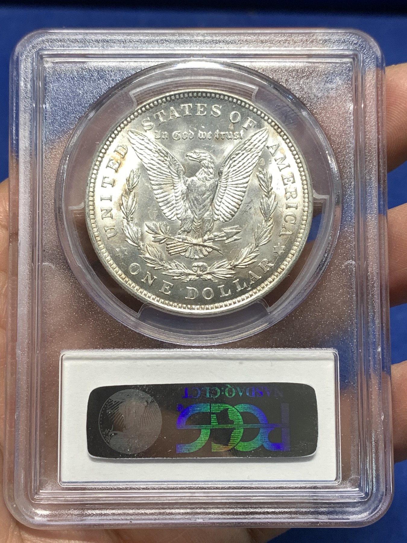 《竞宝斋》第235场-周日，周一，周二，周三 疯狂4连拍 (全场包邮) PCGS-MS63 1921美国摩根银币 1美元