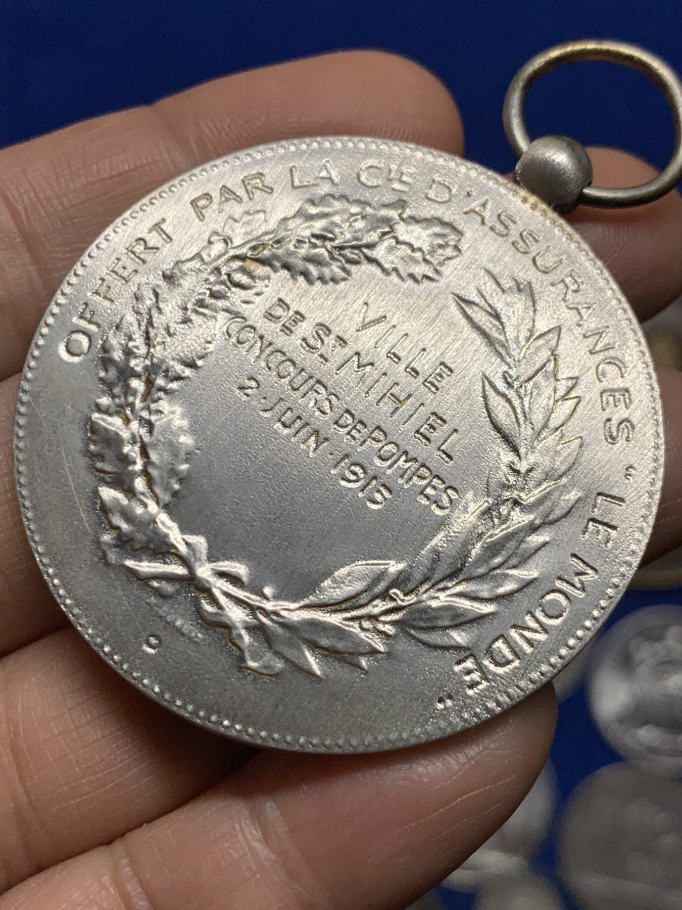 《竞宝斋》第235场-周日，周一，周二，周三 疯狂4连拍 (全场包邮) A.Dubois~法国圣米歇尔消防队银奖章，直径：50mm，61.8g