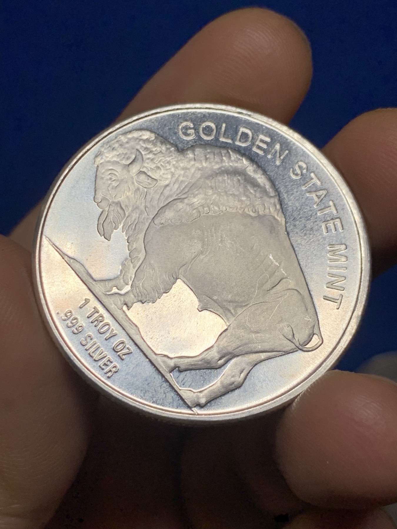 《竞宝斋》第235场-周日，周一，周二，周三 疯狂4连拍 (全场包邮) 美国印第安人野牛银章 1盎司 31.1g 999银