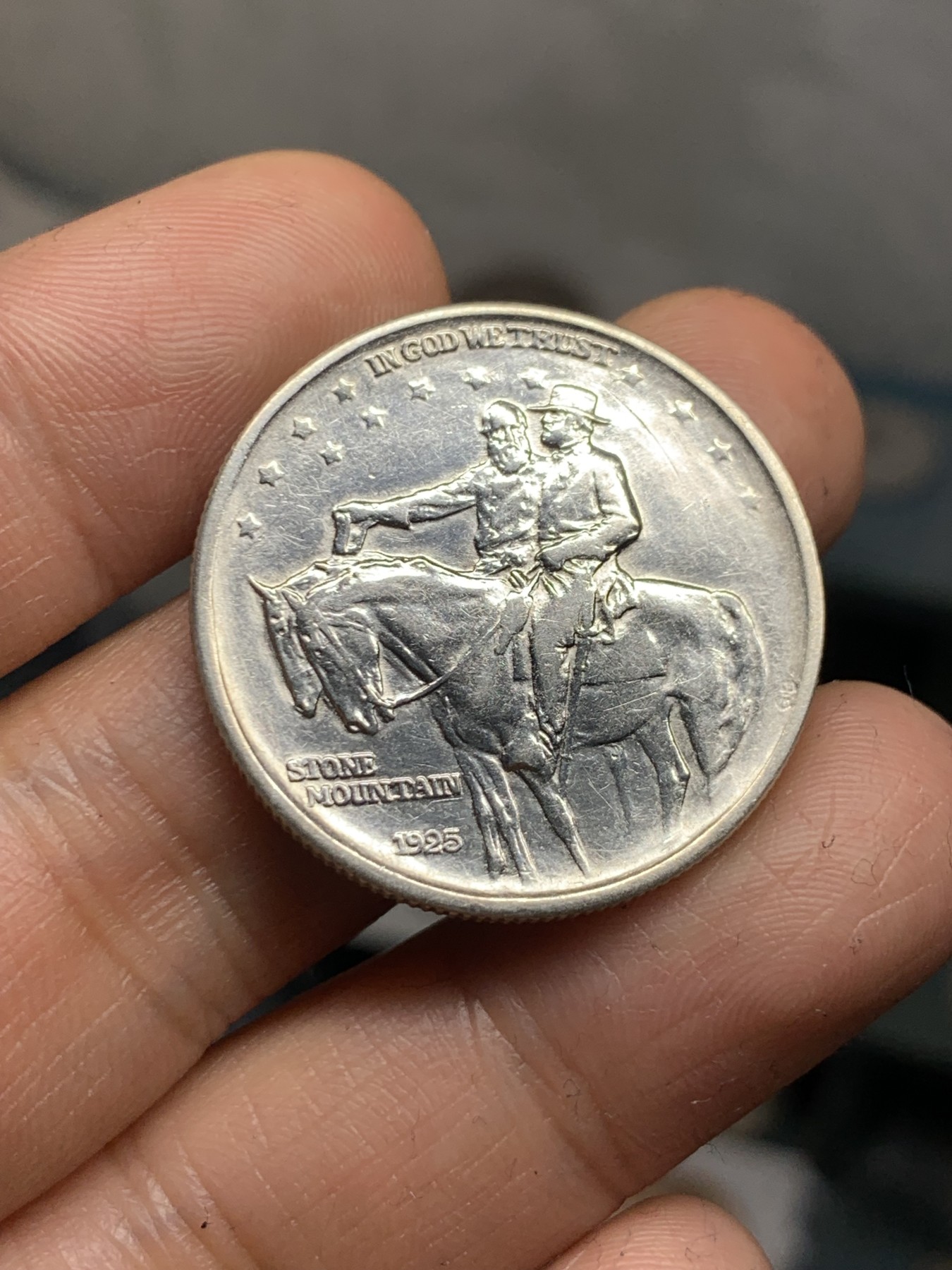 《竞宝斋》第235场-周日，周一，周二，周三 疯狂4连拍 (全场包邮) 1925石山半美元纪念币（少见）