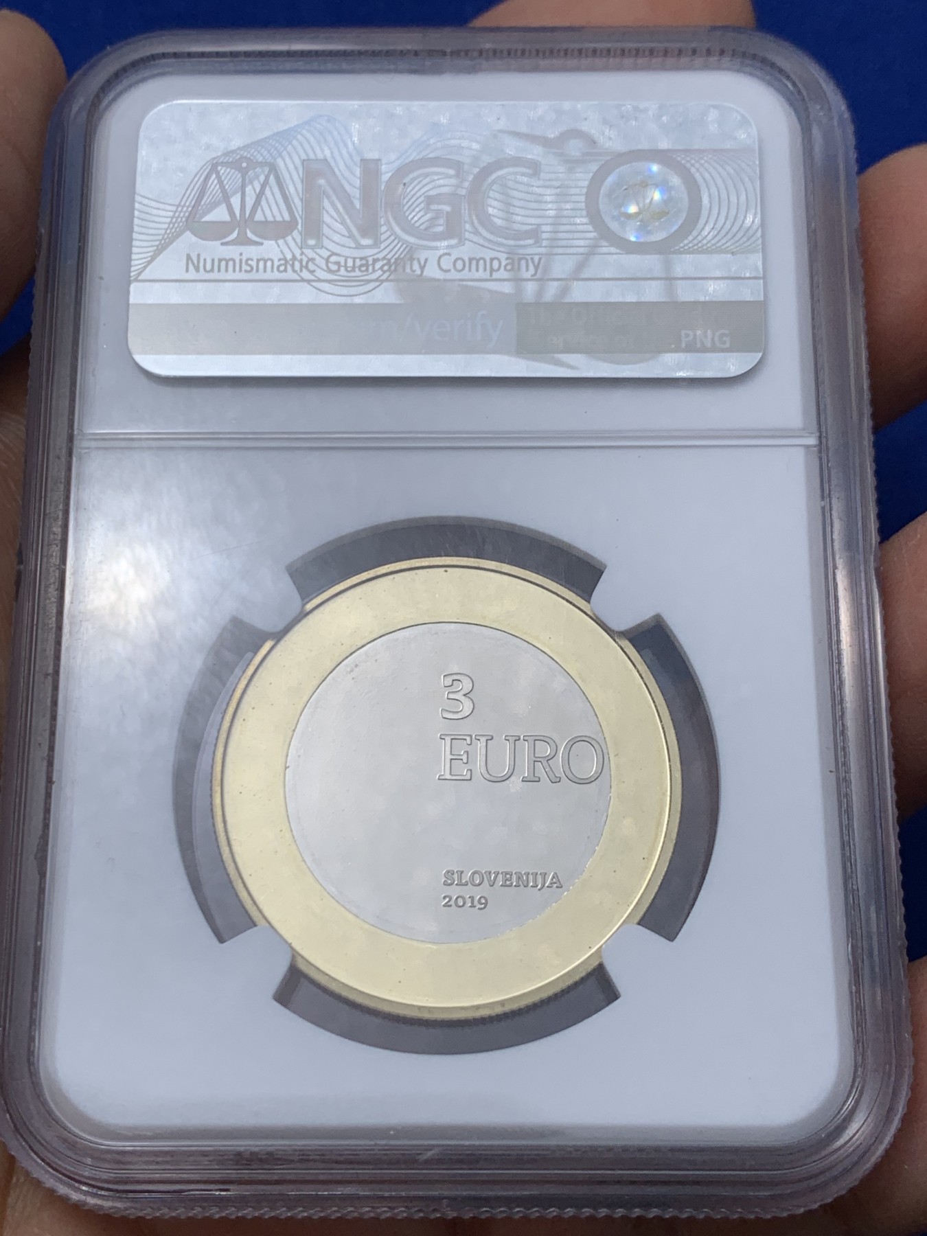 《竞宝斋》第235场-周日，周一，周二，周三 疯狂4连拍 (全场包邮) NGC-PF69UC 斯洛文尼亚 2019年精制双色3欧纪念币 纪念普雷克穆列地区回归100周年