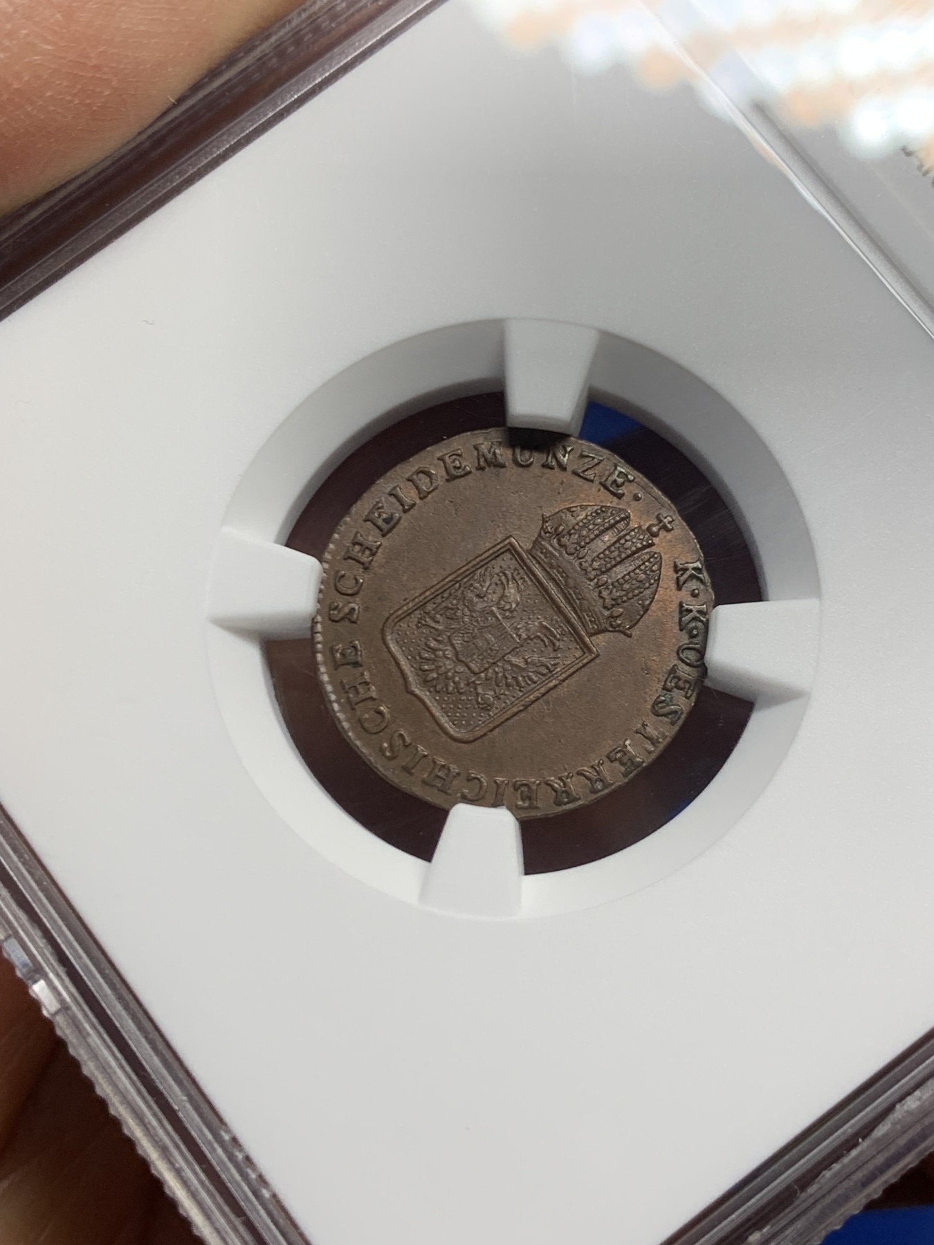 《竞宝斋》第235场-周日，周一，周二，周三 疯狂4连拍 (全场包邮) NGC-MS64BN 奥地利 1816年S版 1/4克鲁泽 少见面值 冠军分 难得BU+品质