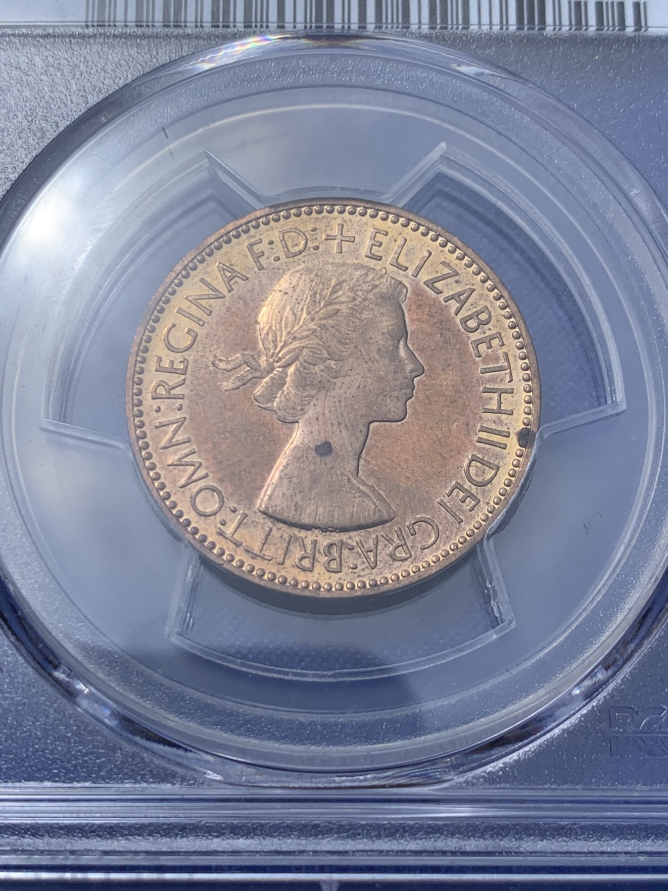 《竞宝斋》第235场-周日，周一，周二，周三 疯狂4连拍 (全场包邮) PCGS-MS64RD 季军分 1953年伊丽莎白女王精铸半便士，RD难得，凑套佳品。22年SBP拍卖65RD合人民币超过950元成交。