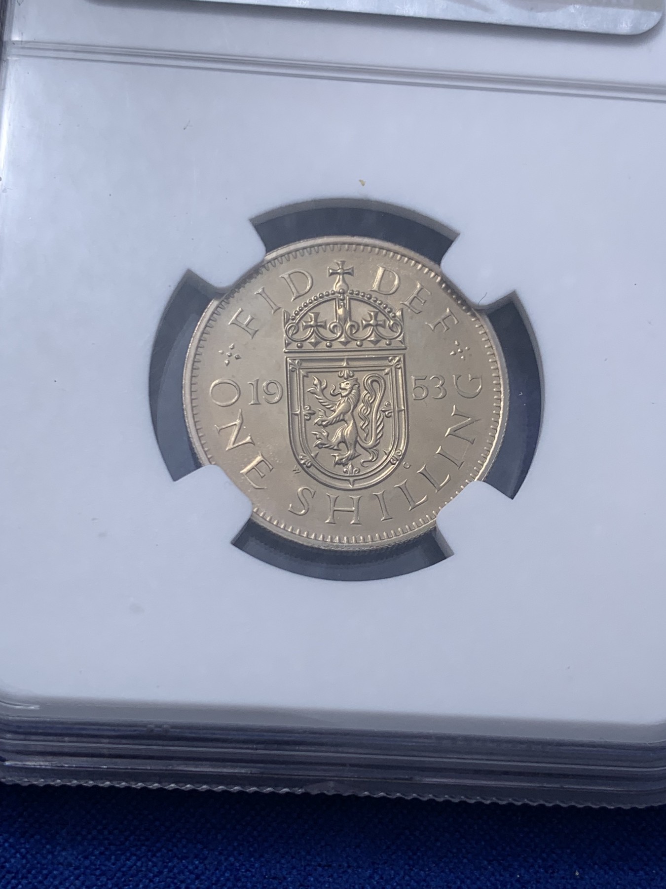 《竞宝斋》第235场-周日，周一，周二，周三 疯狂4连拍 (全场包邮) NGC PF65CAMEO 英国女王登基英格兰1953年1先令精制镍币