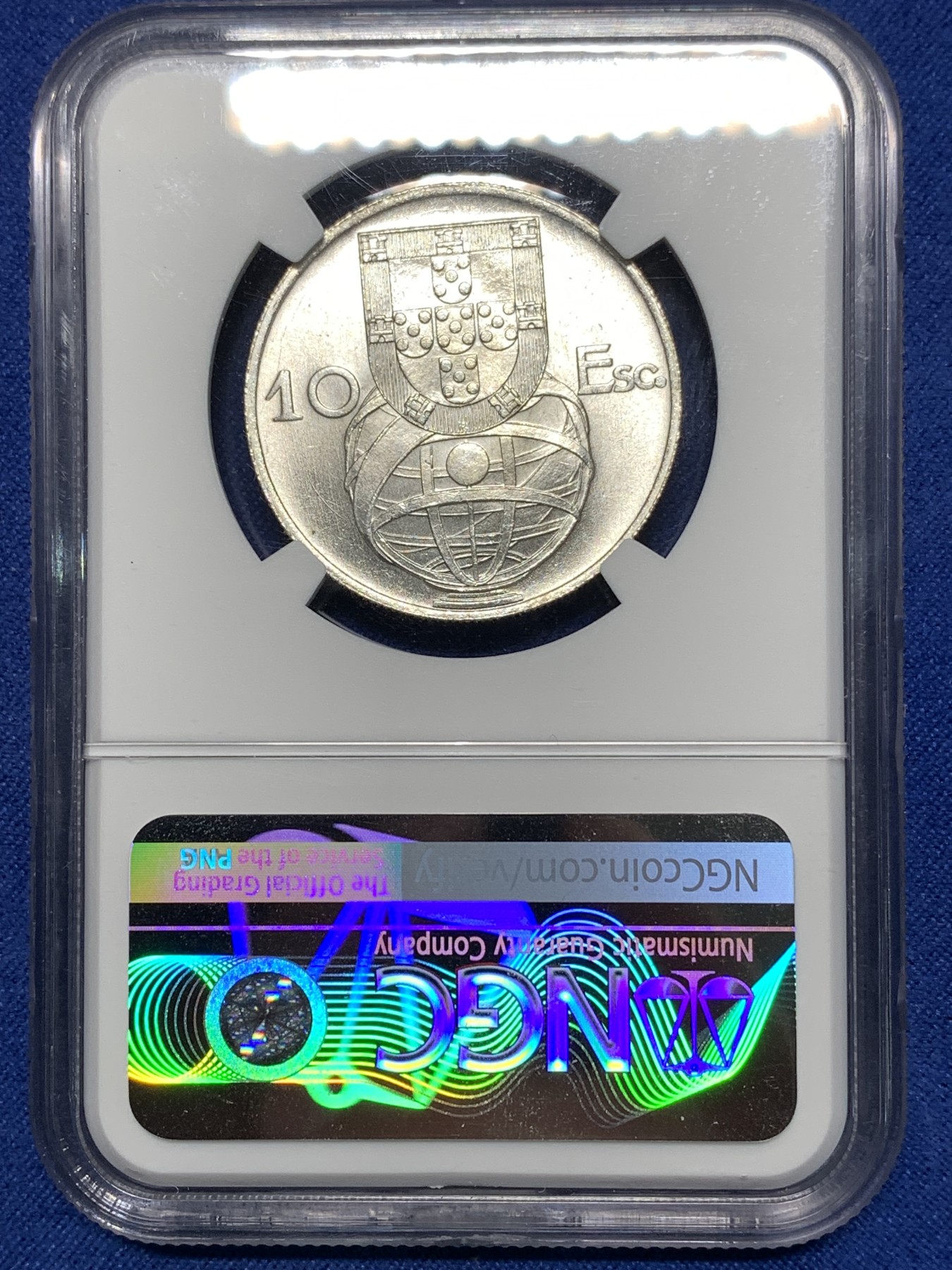 《竞宝斋》第235场-周日，周一，周二，周三 疯狂4连拍 (全场包邮) NGC-MS65 葡萄牙1955年大帆船10埃斯库多 一帆风顺 性价比高 人手一个