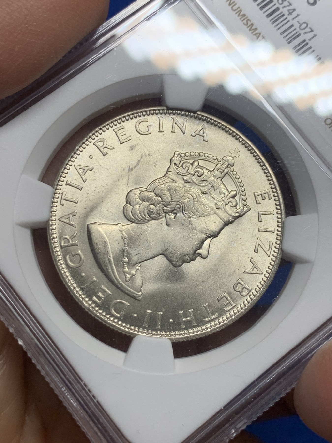 《竞宝斋》第235场-周日，周一，周二，周三 疯狂4连拍 (全场包邮) NGC-MS65 百慕大1964年伊丽莎白二世1克朗银币 上海严评 顶级高分