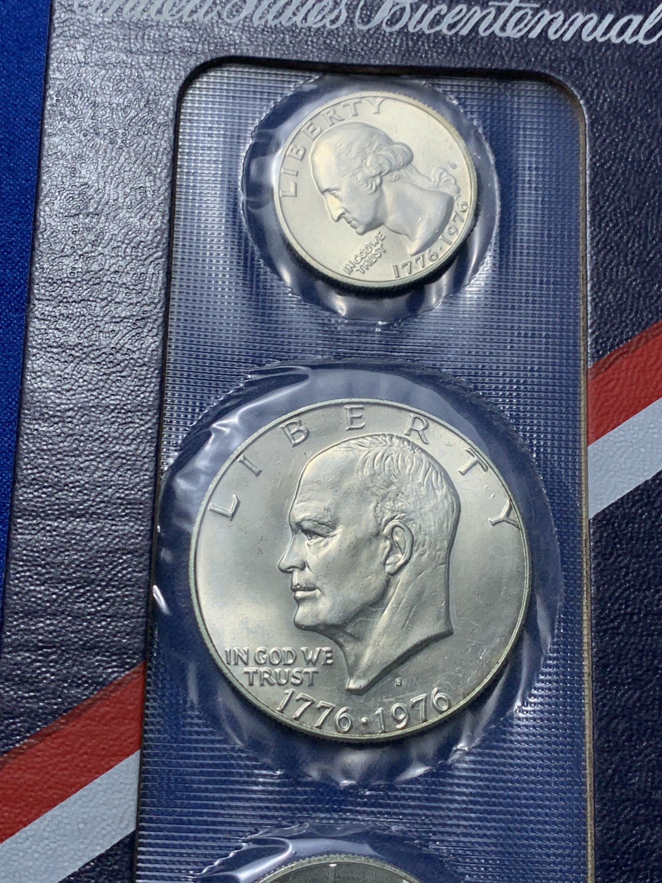 《竞宝斋》第235场-周日，周一，周二，周三 疯狂4连拍 (全场包邮) 美国1976年独立200周年纪念银币三枚套