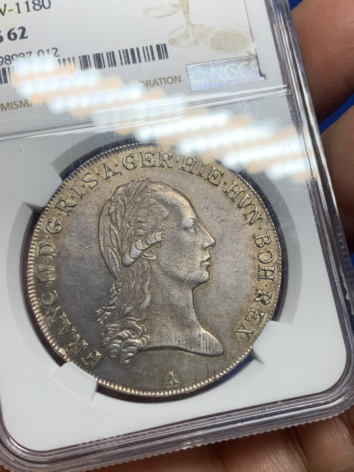 《竞宝斋》第235场-周日，周一，周二，周三 疯狂4连拍 (全场包邮) NGC MS62 神圣罗马帝国1796末代皇帝弗朗茨二世尼德兰大泰勒。A厂维也纳铸造，打制的非常好的一颗。包浆光泽一流，62分中的佼佼者。63的前几天美国拍了1.1w多人民币