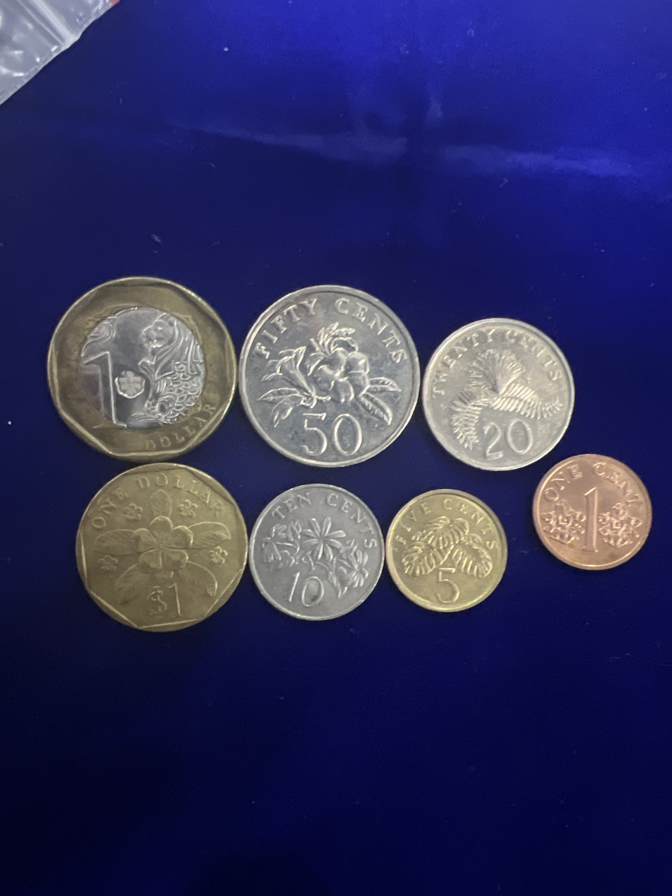 飞翔风筝第十场世界钱币 新加坡套币7枚套