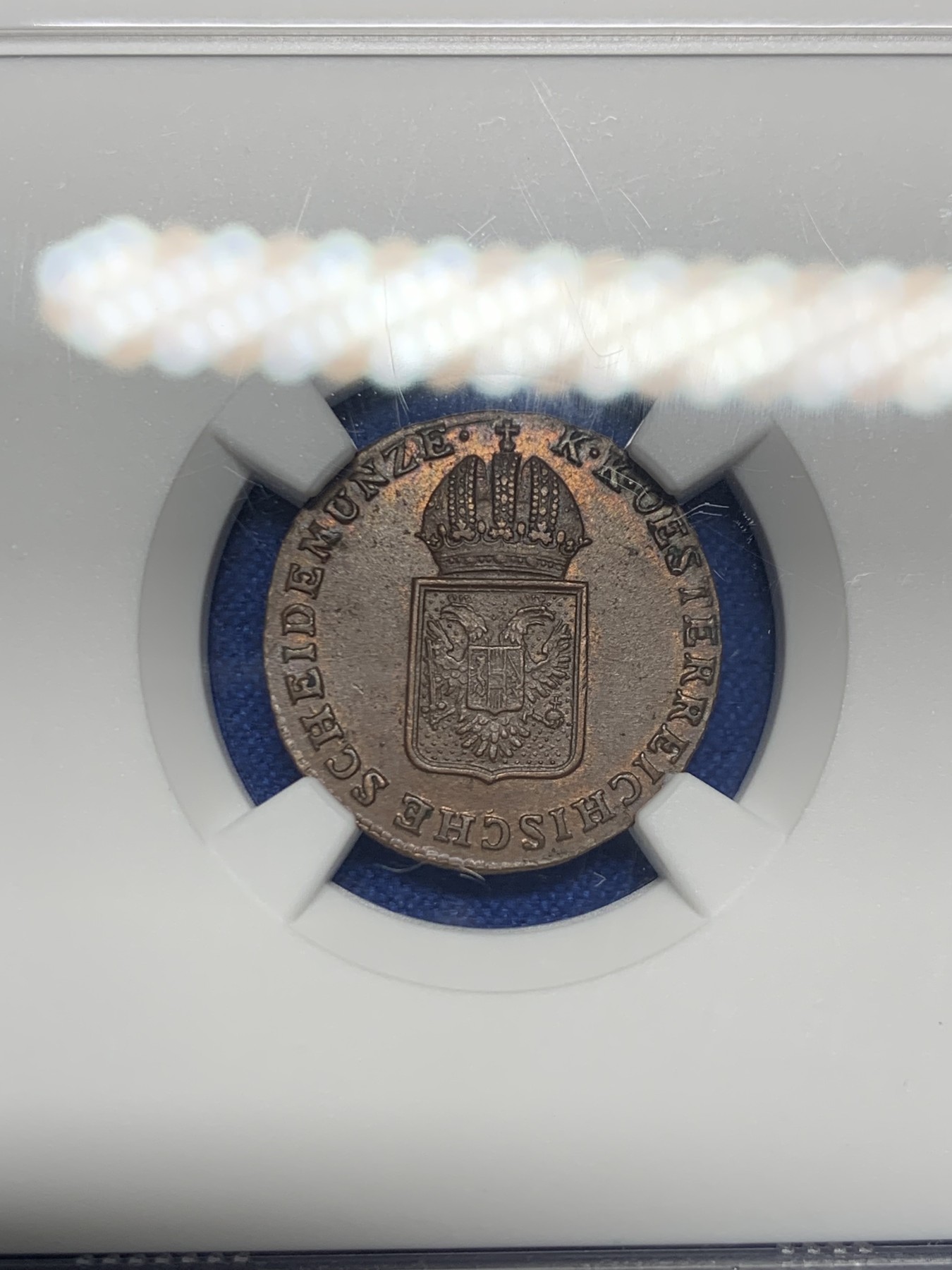 《竞宝斋》第235场-周日，周一，周二，周三 疯狂4连拍 (全场包邮) NGC-MS64BN 奥地利 1816年S版 1/4克鲁泽 少见面值 冠军分 难得BU+品质