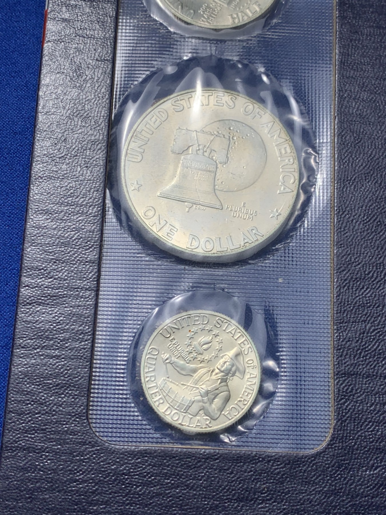 《竞宝斋》第235场-周日，周一，周二，周三 疯狂4连拍 (全场包邮) 美国1976年独立200周年纪念银币三枚套