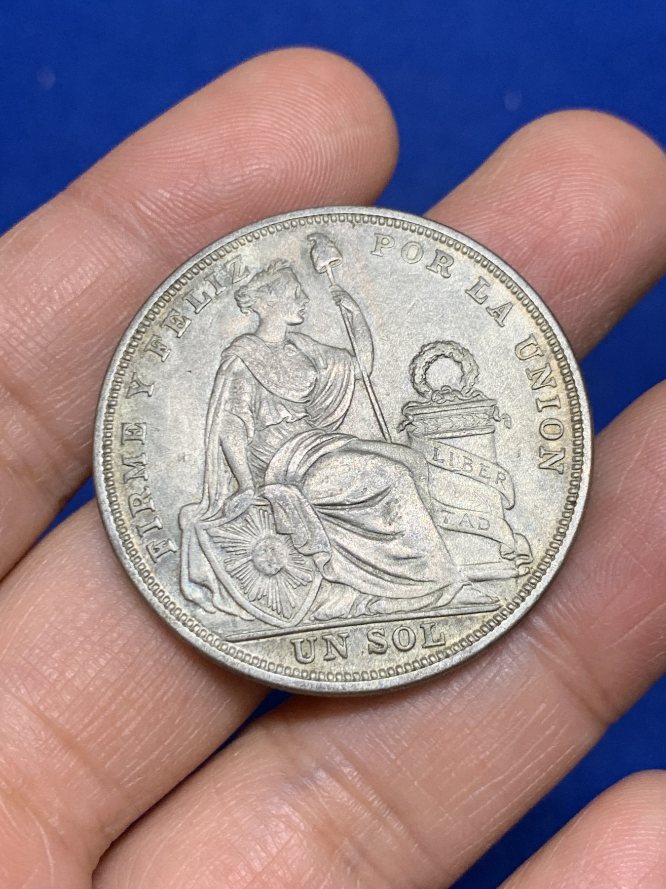 《竞宝斋》第235场-周日，周一，周二，周三 疯狂4连拍 (全场包邮) 秘鲁1923年女神坐洋1索尔银币