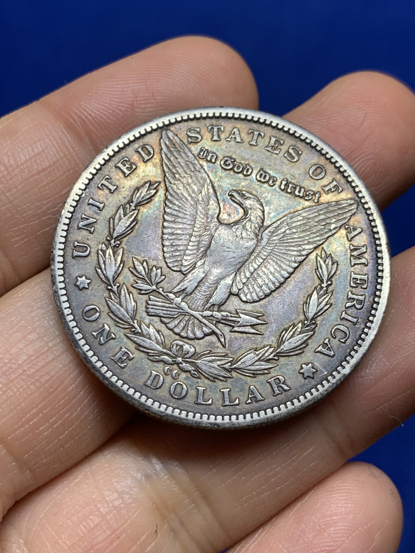 《竞宝斋》第235场-周日，周一，周二，周三 疯狂4连拍 (全场包邮) 美国1893摩根cc版银币 原味深彩包浆 少见版别