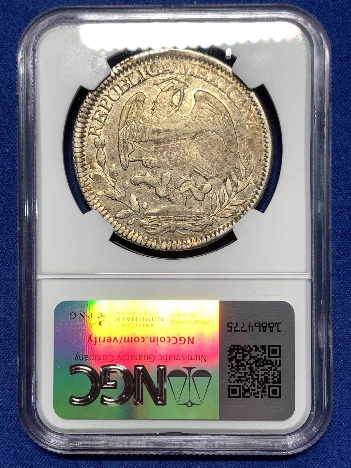 《竞宝斋》第235场-周日，周一，周二，周三 疯狂4连拍 (全场包邮) NGC-AU50 墨西哥1842年Zs厂8r鹰洋 1843版鹰型