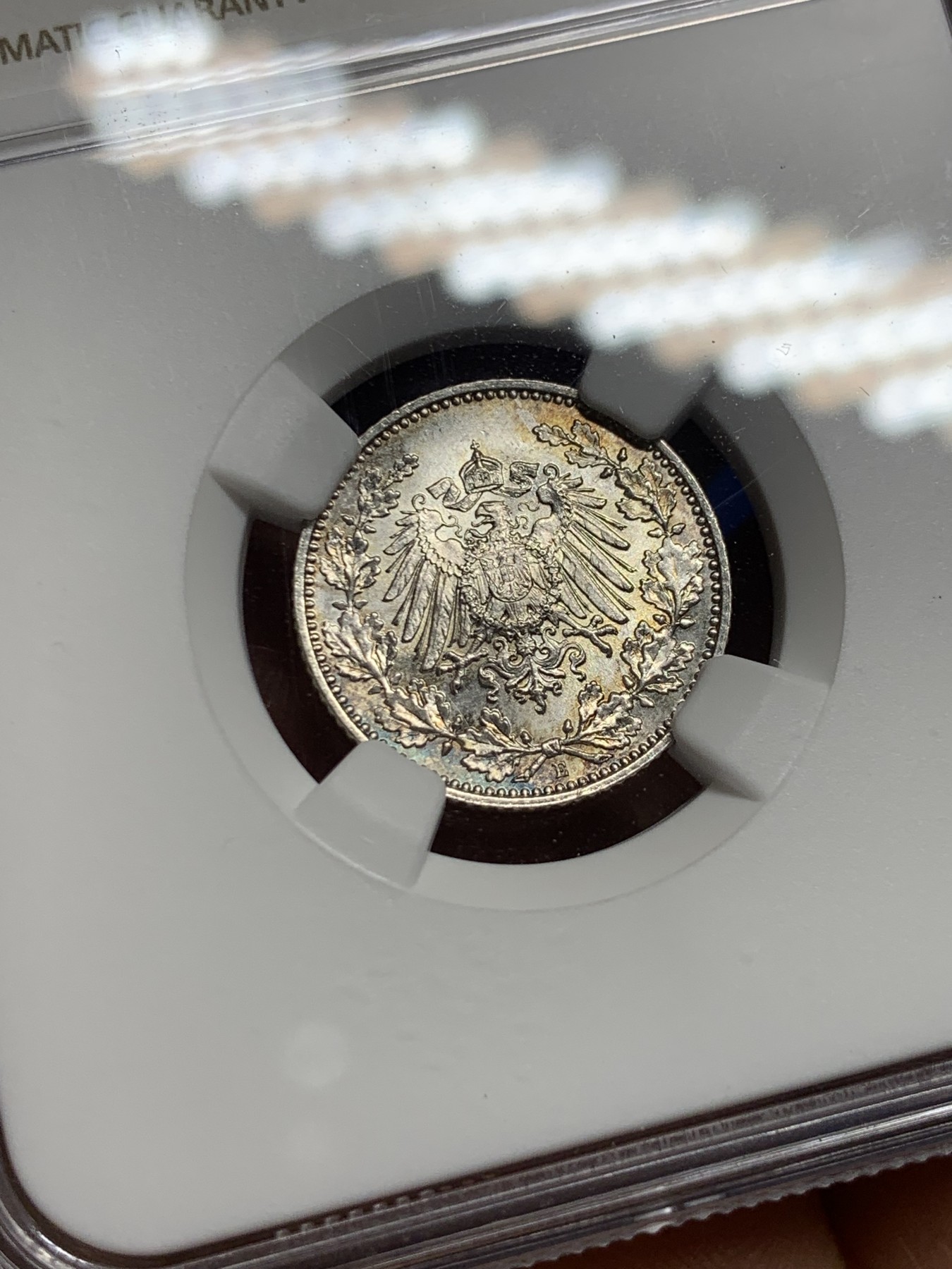 《竞宝斋》第235场-周日，周一，周二，周三 疯狂4连拍 (全场包邮) NGC MS66 德国1916年长翅1/2马克 高分彩光