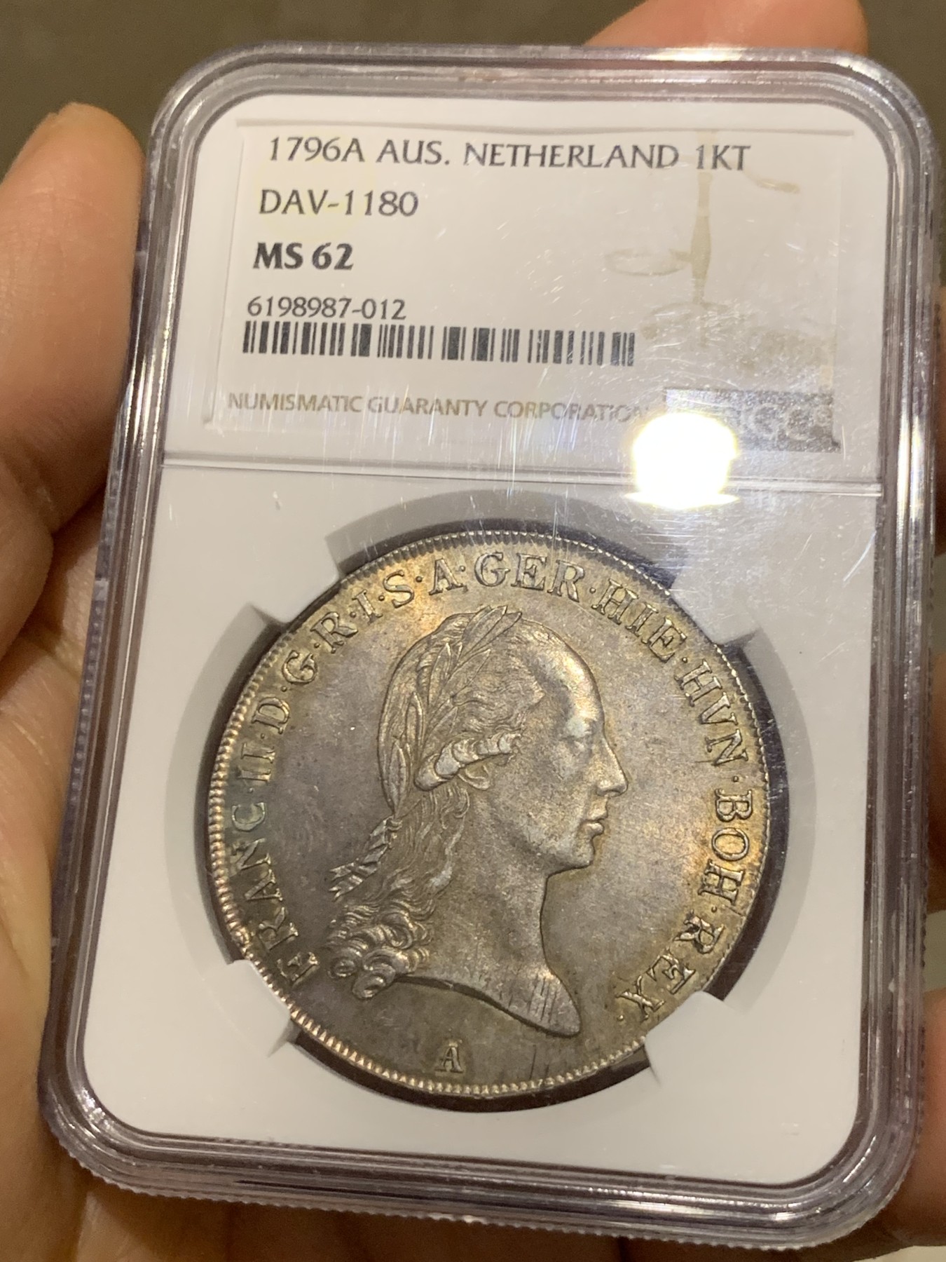 《竞宝斋》第235场-周日，周一，周二，周三 疯狂4连拍 (全场包邮) NGC MS62 神圣罗马帝国1796末代皇帝弗朗茨二世尼德兰大泰勒。A厂维也纳铸造，打制的非常好的一颗。包浆光泽一流，62分中的佼佼者。63的前几天美国拍了1.1w多人民币