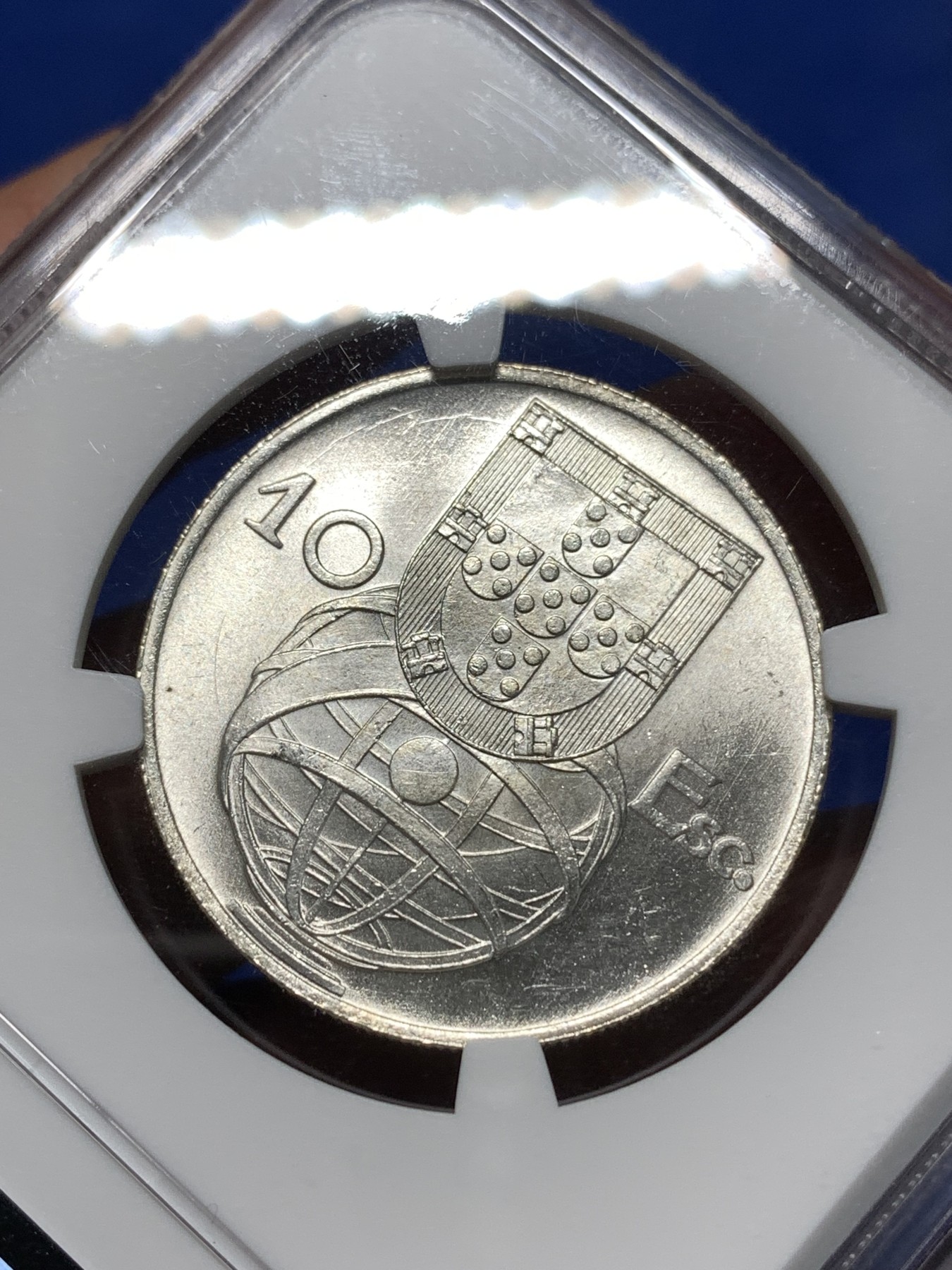 《竞宝斋》第235场-周日，周一，周二，周三 疯狂4连拍 (全场包邮) NGC-MS65 葡萄牙1955年大帆船10埃斯库多 一帆风顺 性价比高 人手一个