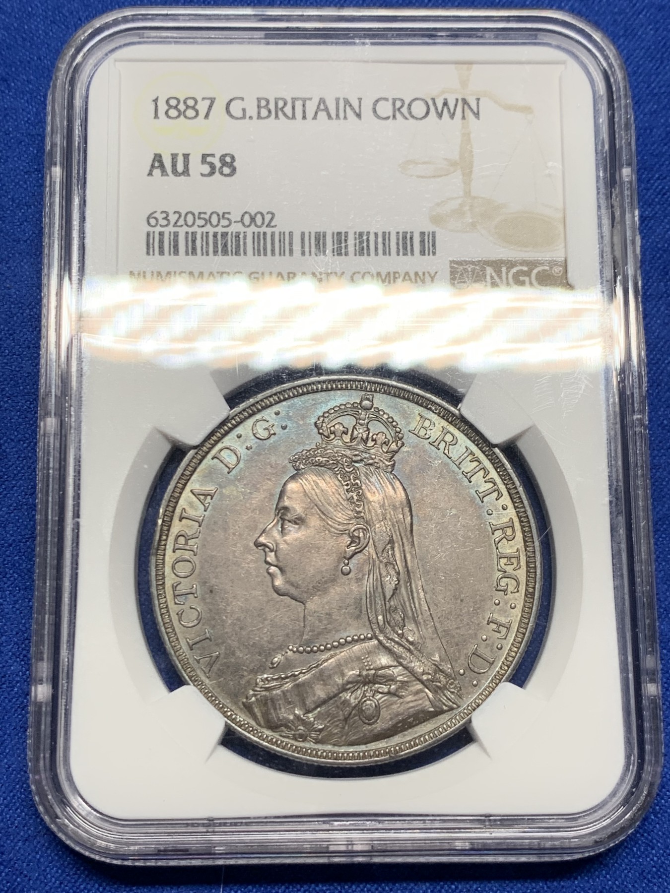 《竞宝斋》第235场-周日，周一，周二，周三 疯狂4连拍 (全场包邮) NGC-AU58   英国 1887年 1克朗 维多利亚马剑 银币