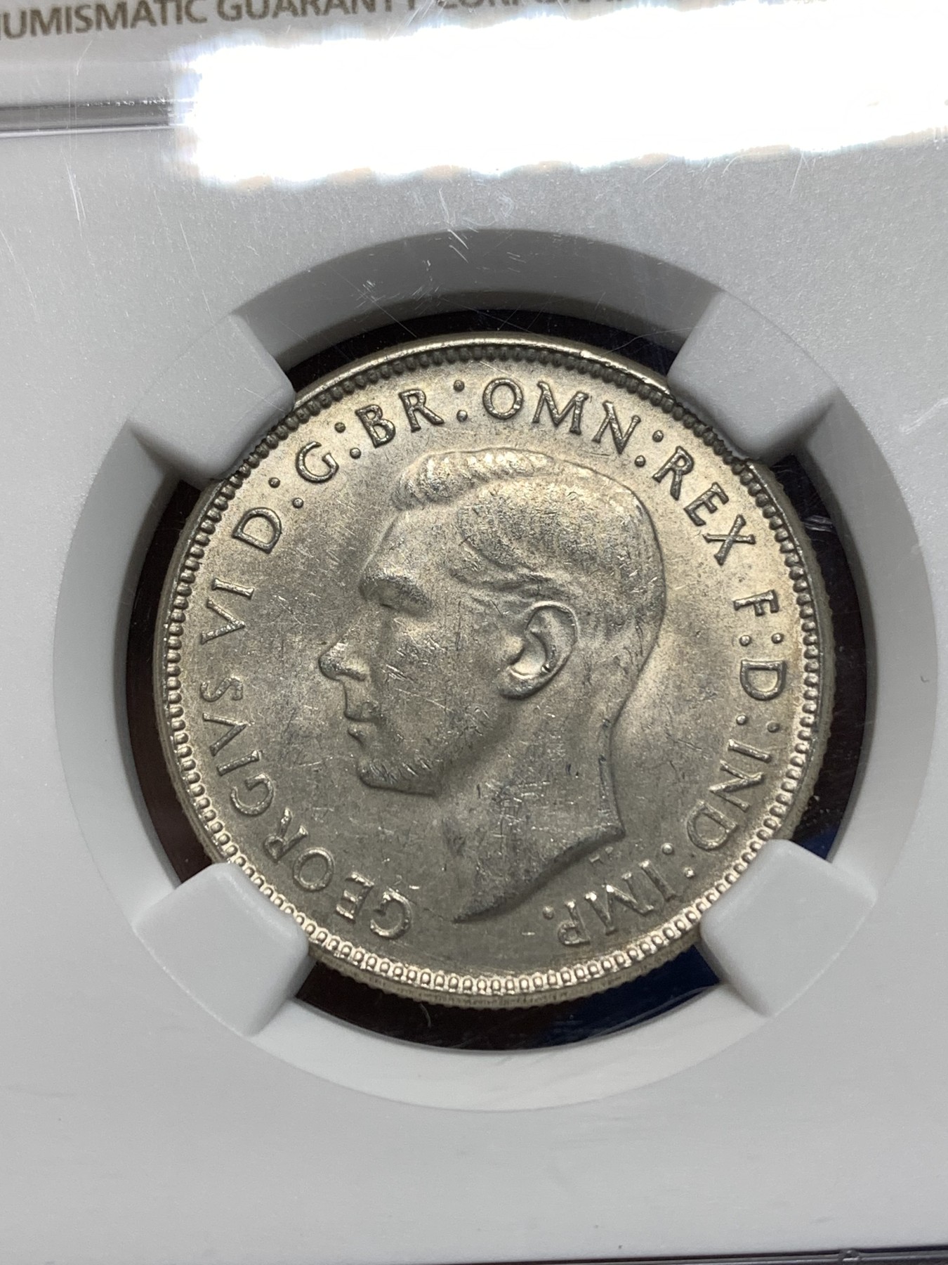 《竞宝斋》第235场-周日，周一，周二，周三 疯狂4连拍 (全场包邮) NGC  MS64   1946年英属澳大利亚2先令银币