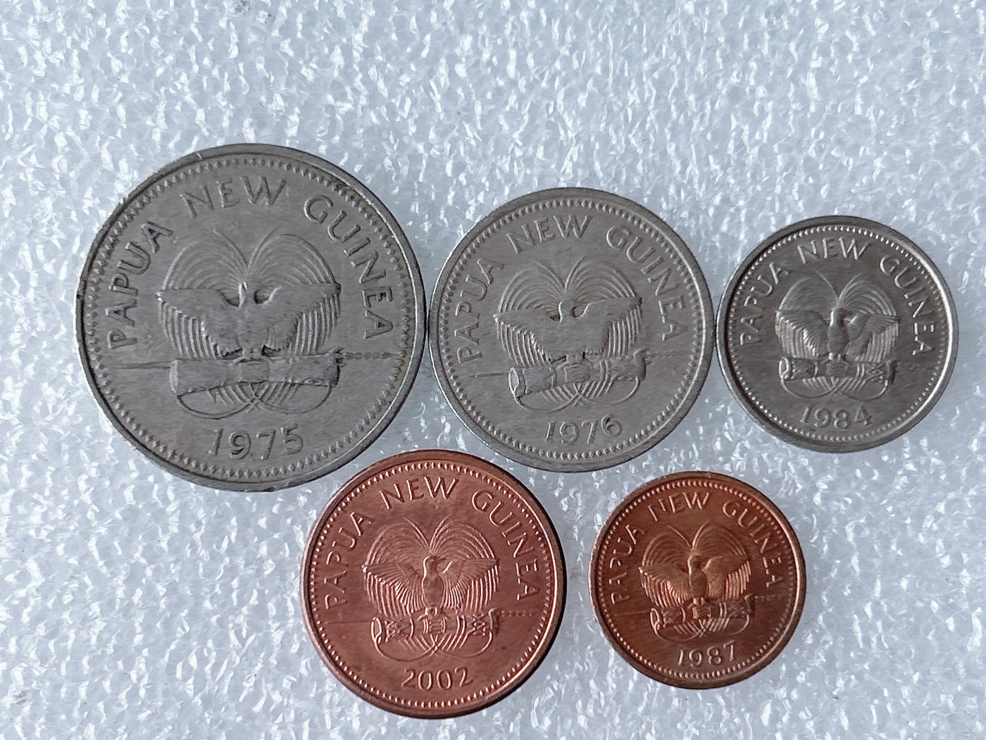 第一海外回流一元起拍收藏 散币场 第59期 巴布亚新几内亚硬币5枚